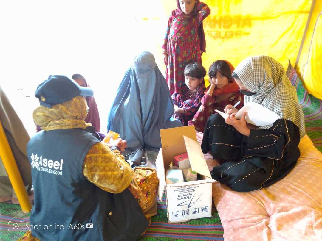 Responding to women affected in earthquake