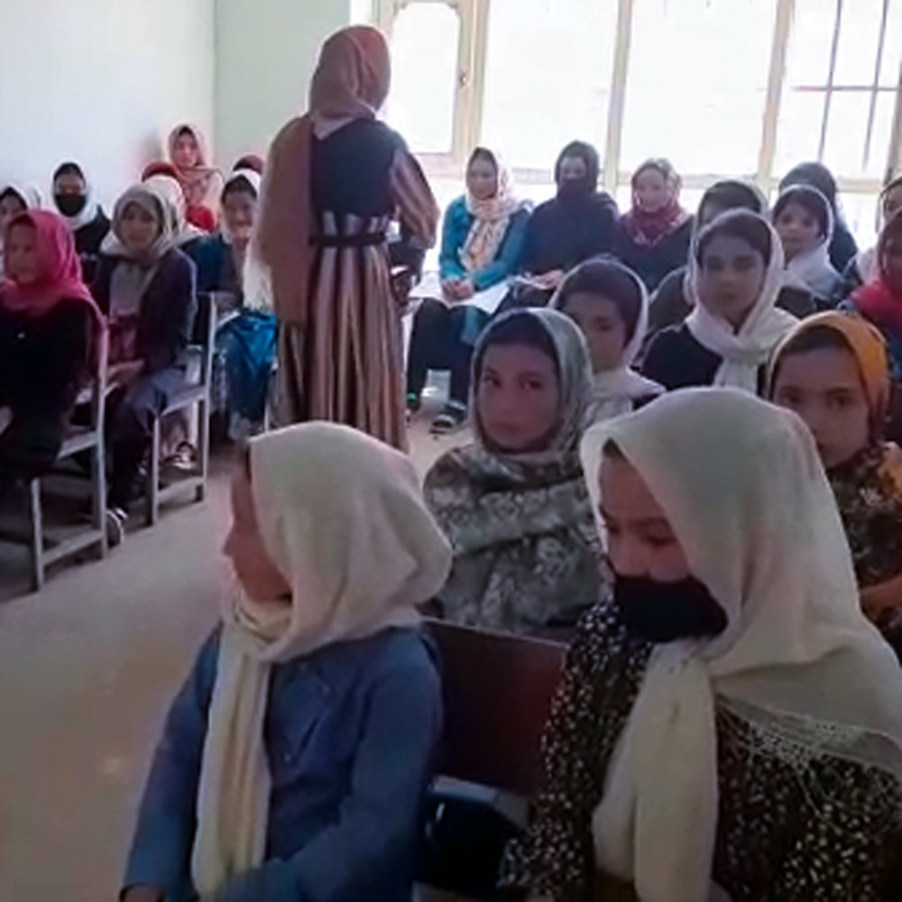 Food for families of Afghan women and girls in sewing course