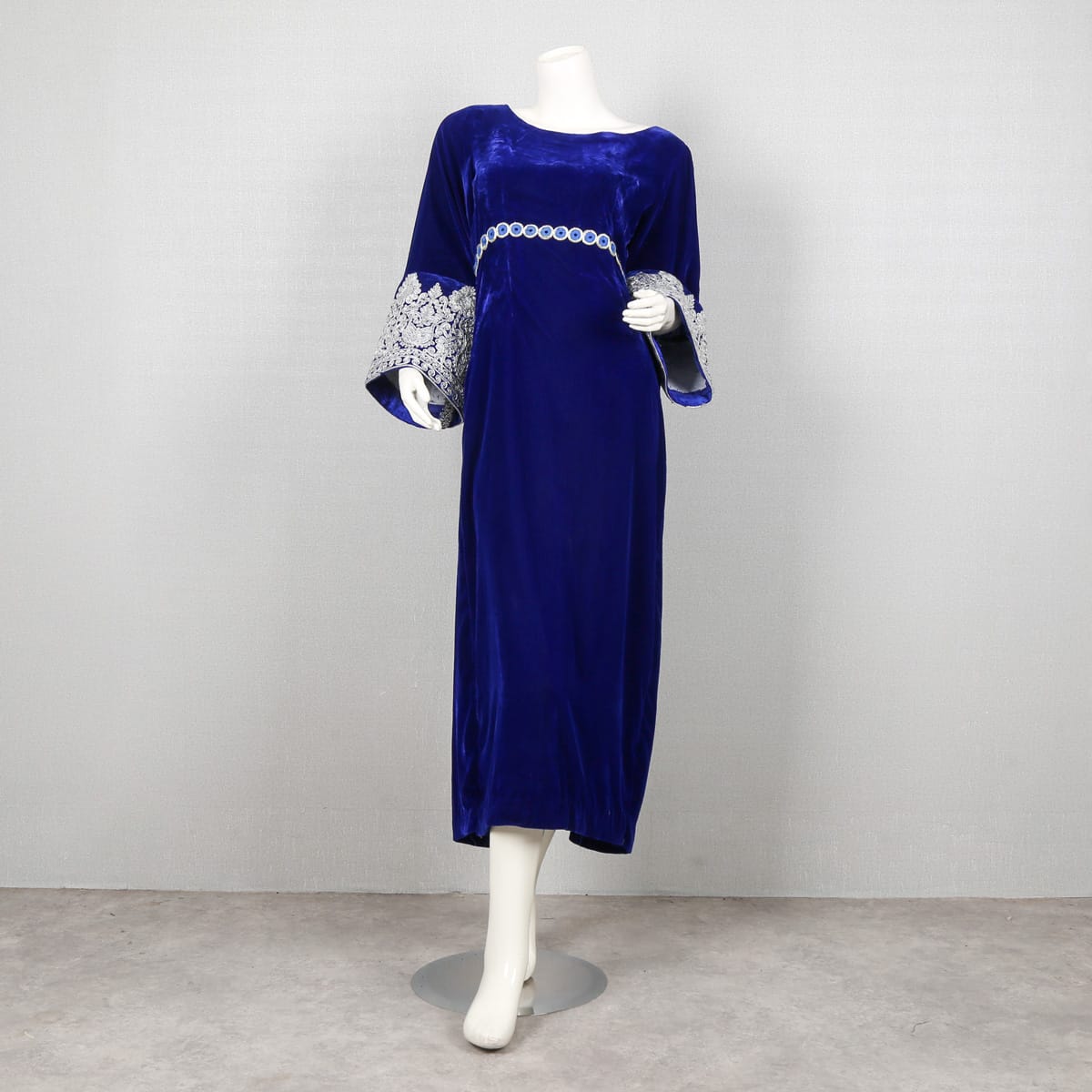 Royal Blue Velvet Dress