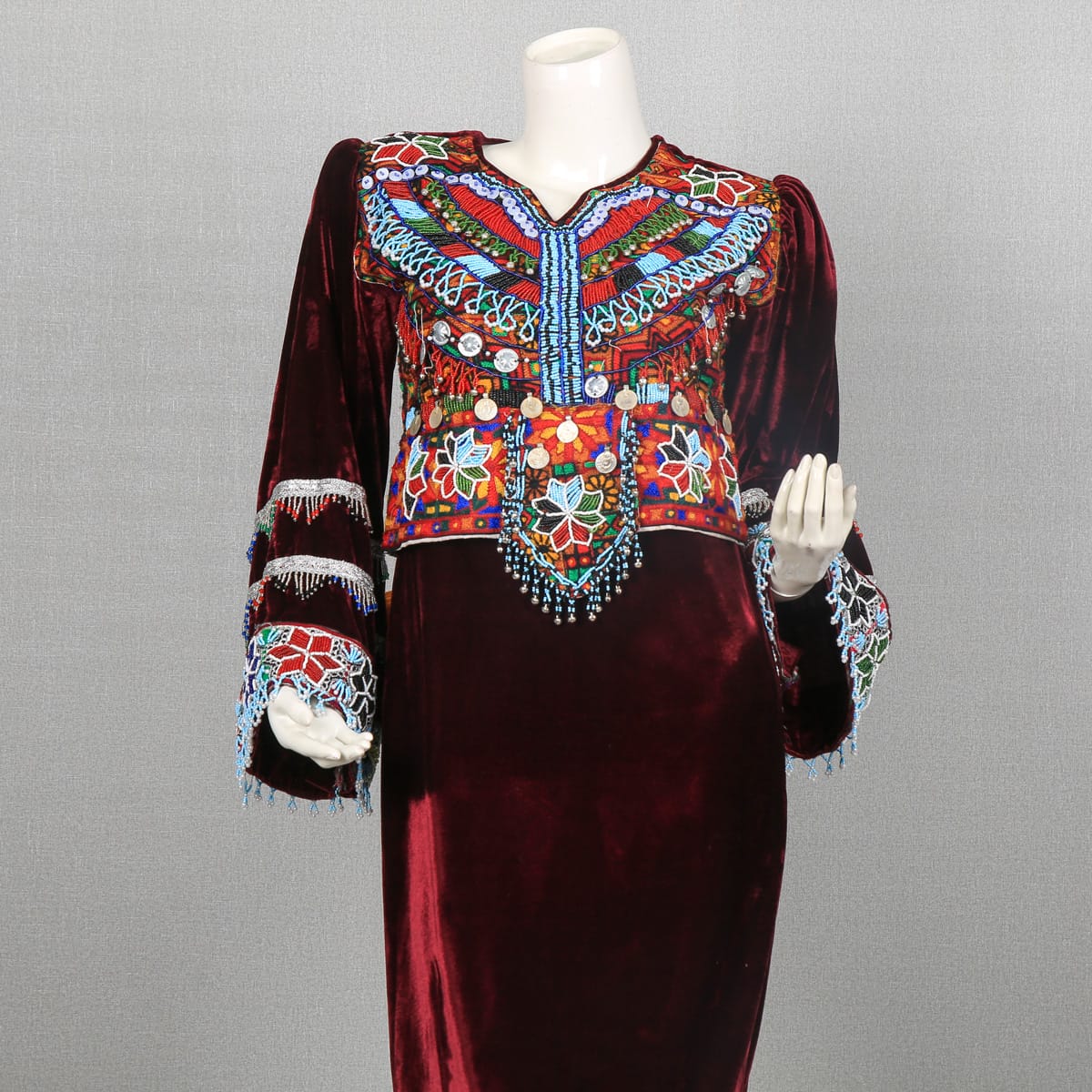 Elegant Maroon Velvet Dress