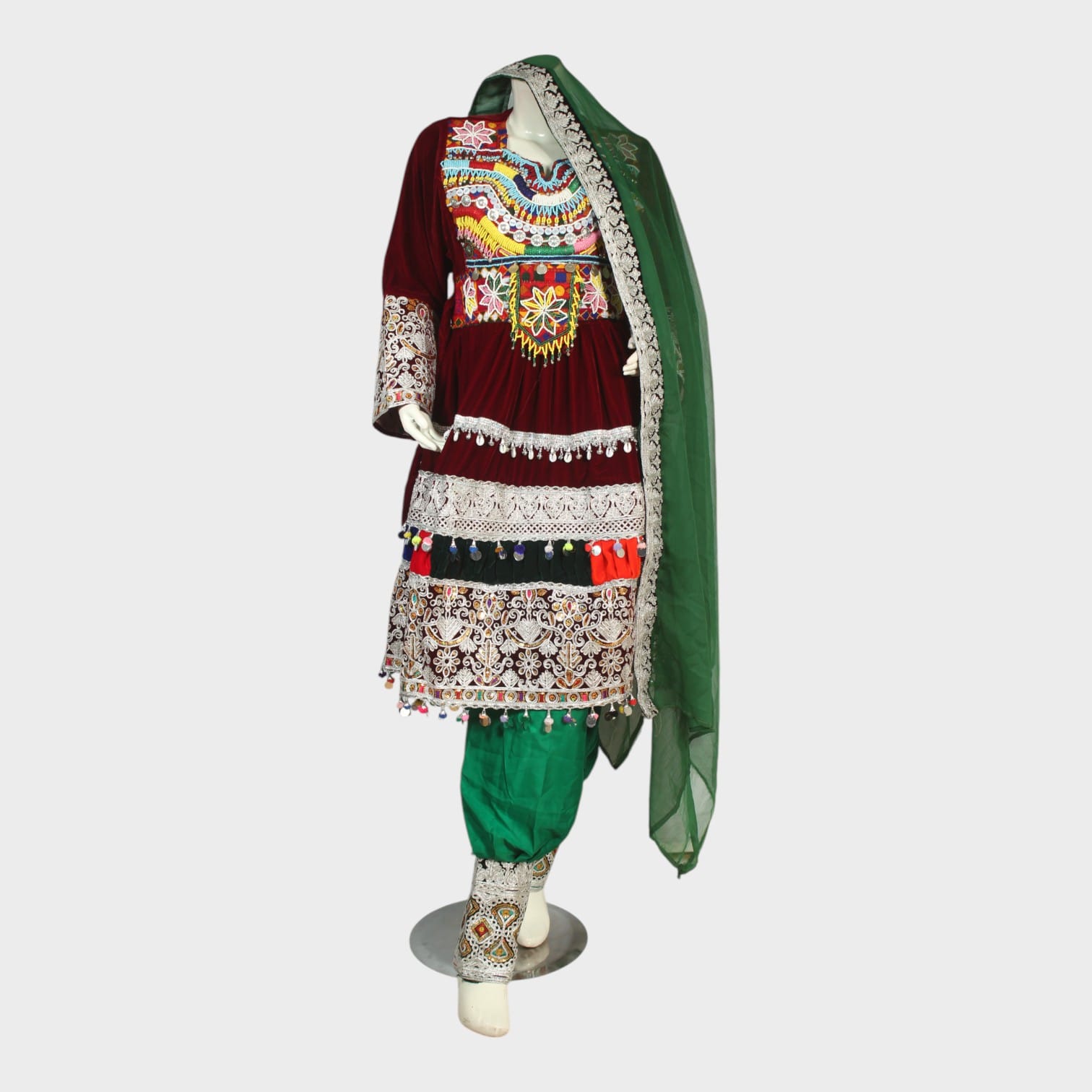 Velvet Charm Afghani Dress Set