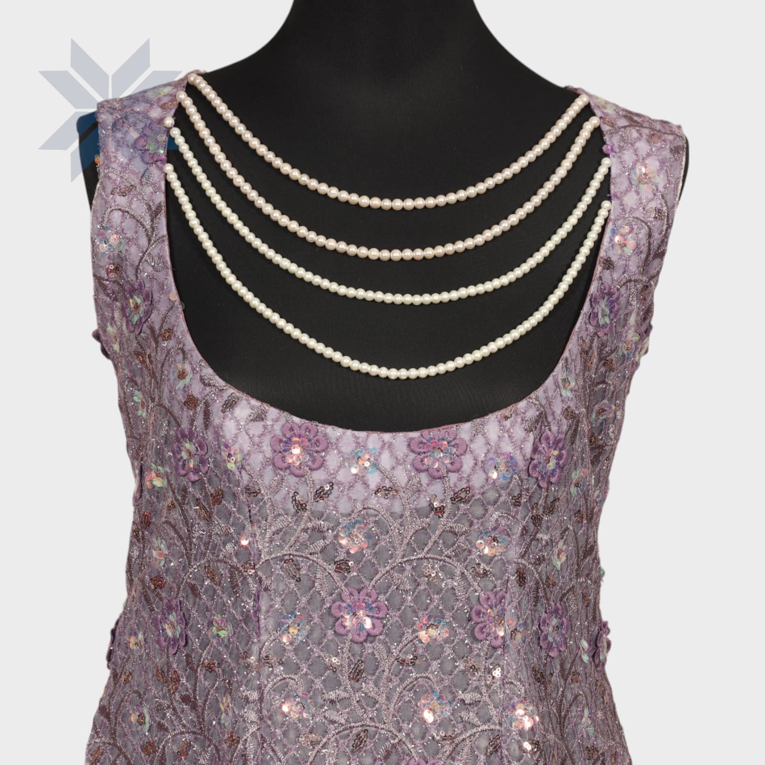 Lina Sequin Lace Gown – Lilac Evening Edition