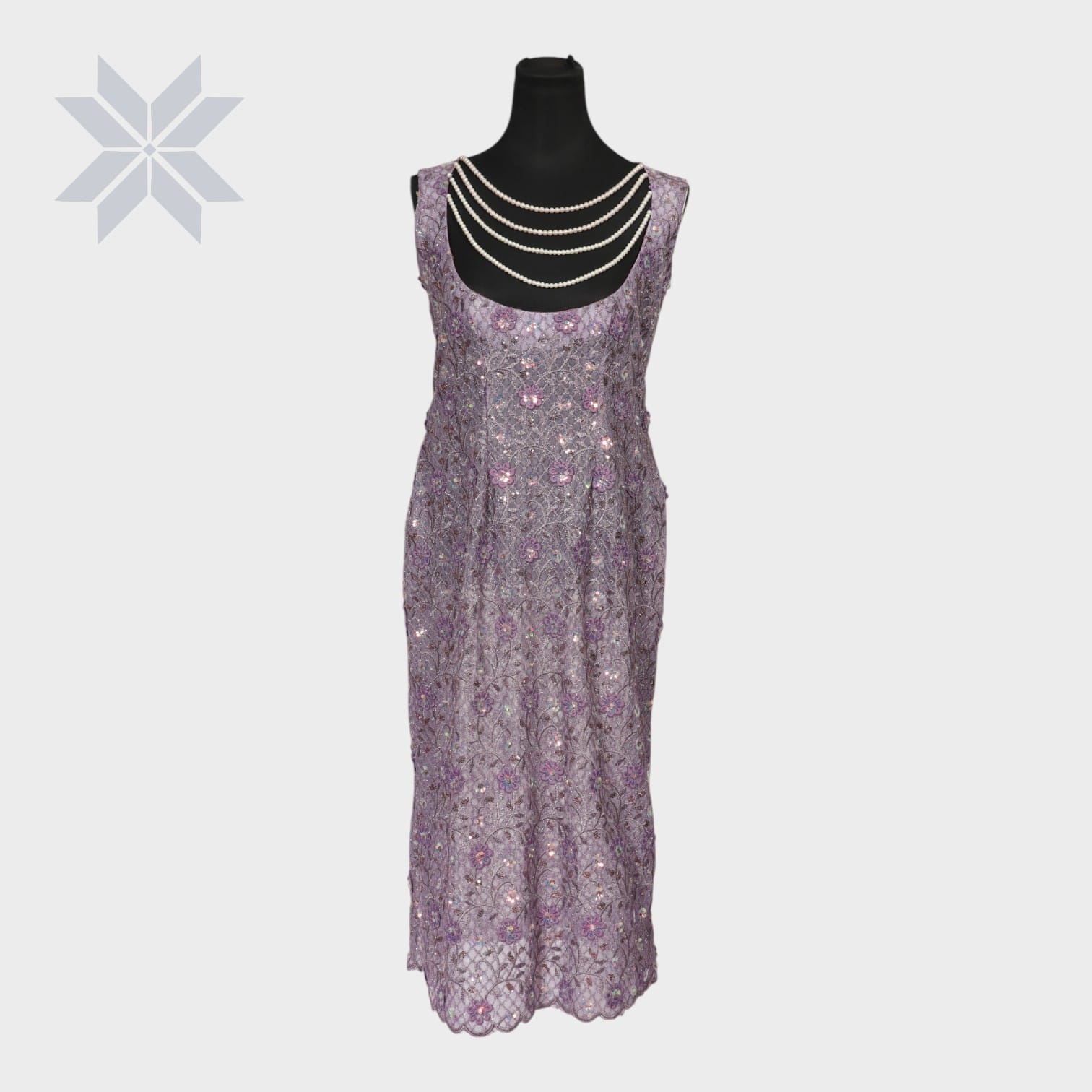 Lina Sequin Lace Gown – Lilac Evening Edition