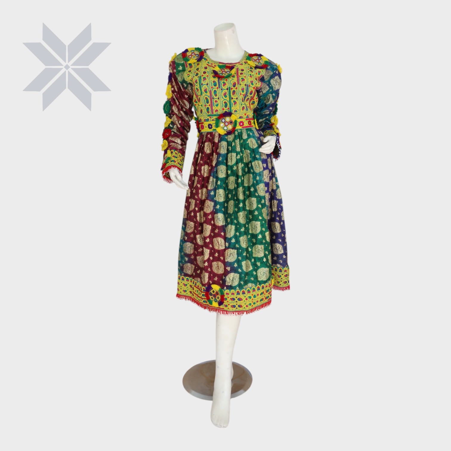 Gulbahar Multi-Color Afghani Dress