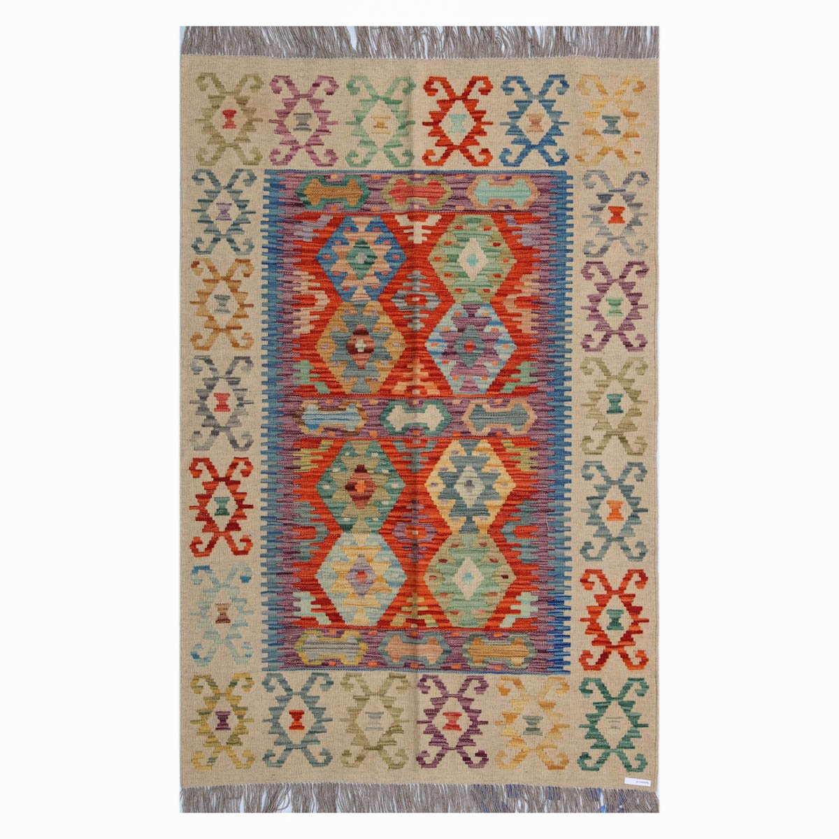 Handmade Kilim Rug - 7'1" x 5'0" (ft) | Unique Traditional Design