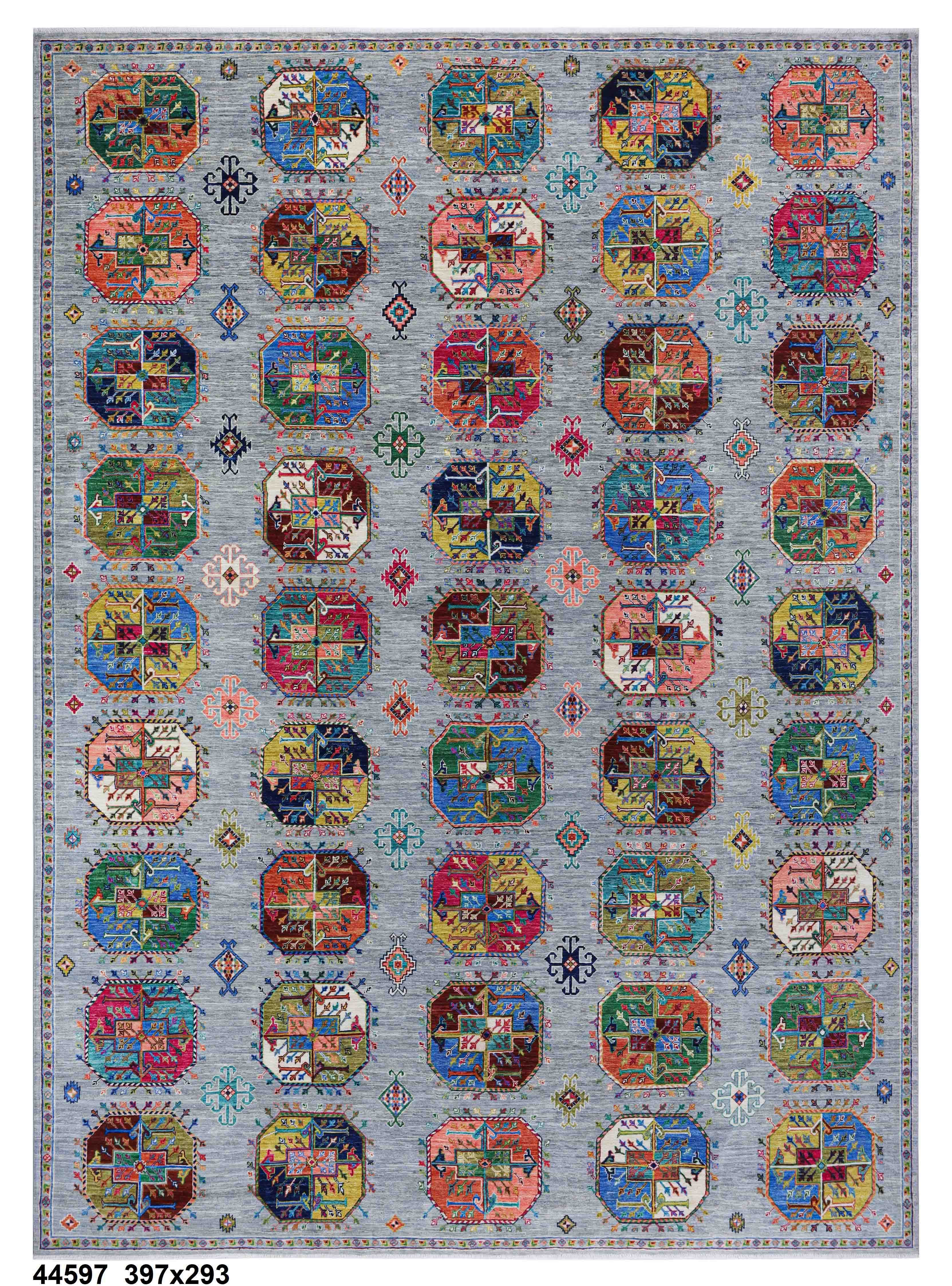 Elephant Foot Handwoven Carpet | Afghan Carpet