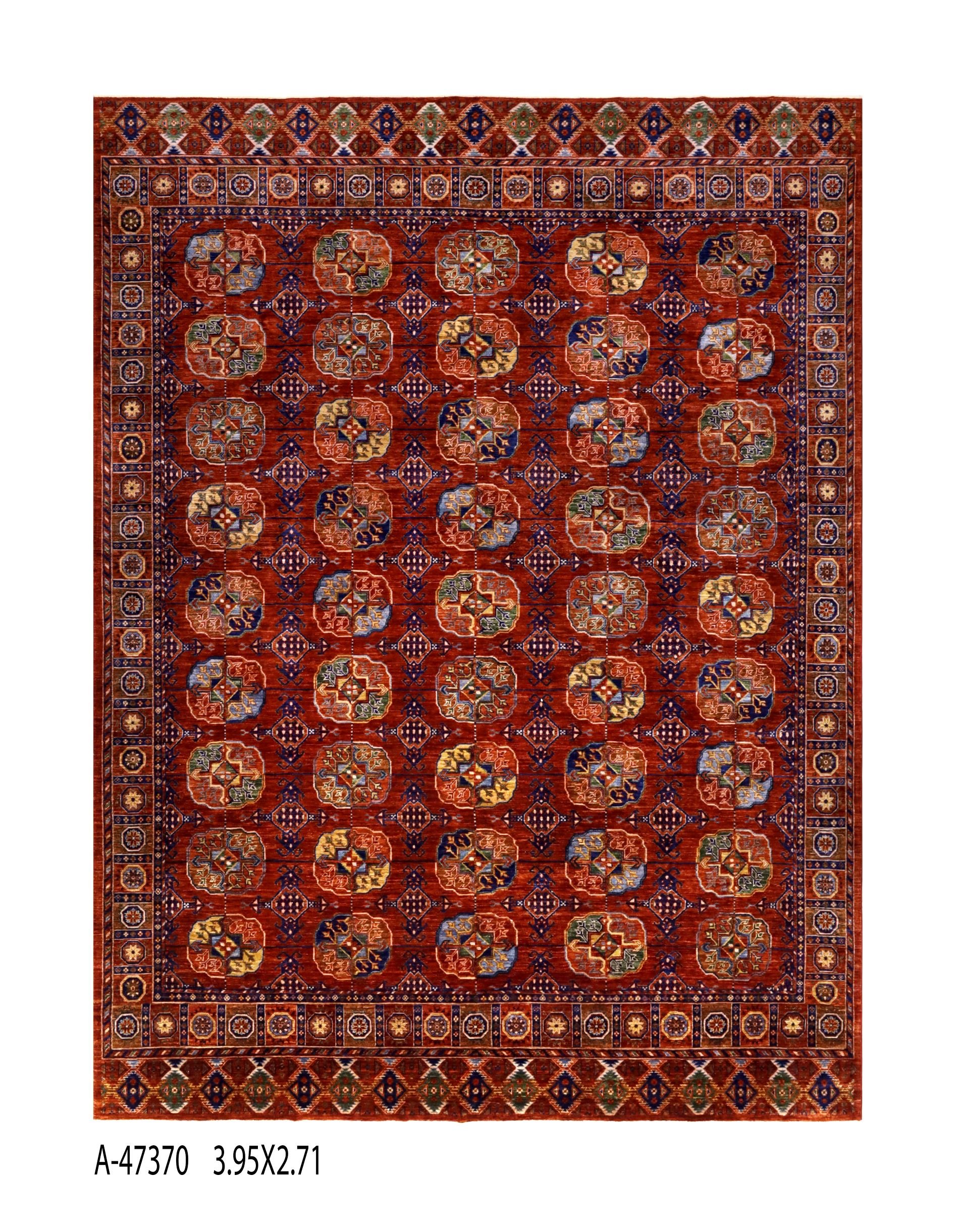 Handmade, Ancient Arsari Elephant Feet Afghan Knot Carpet, Original Handwoven,Natural.