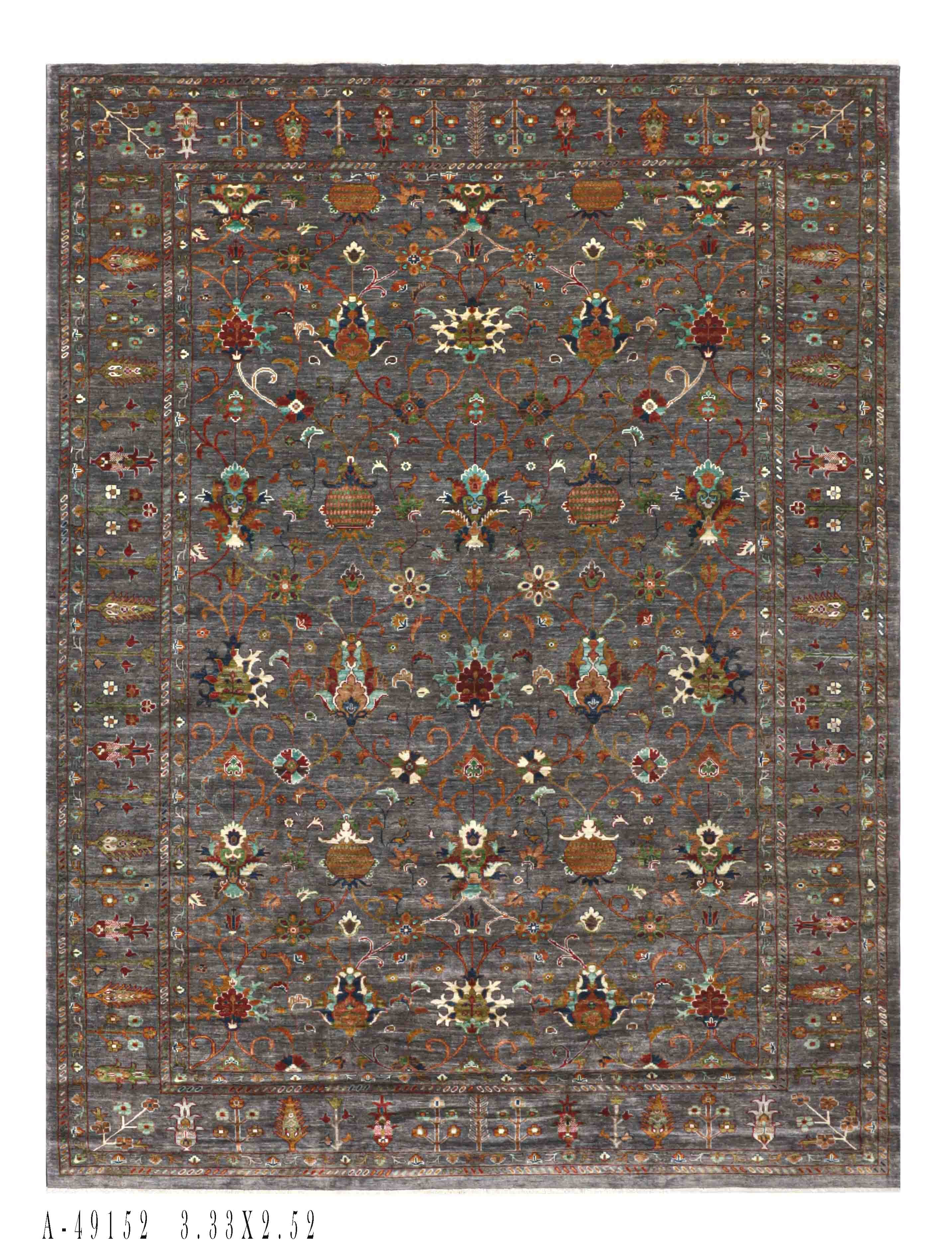 The Grey Colored Sultani Afghan Carpet