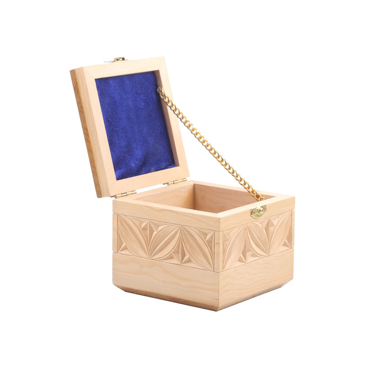 Archa Wooden Watch Box | Square Carved Mini Gift Box