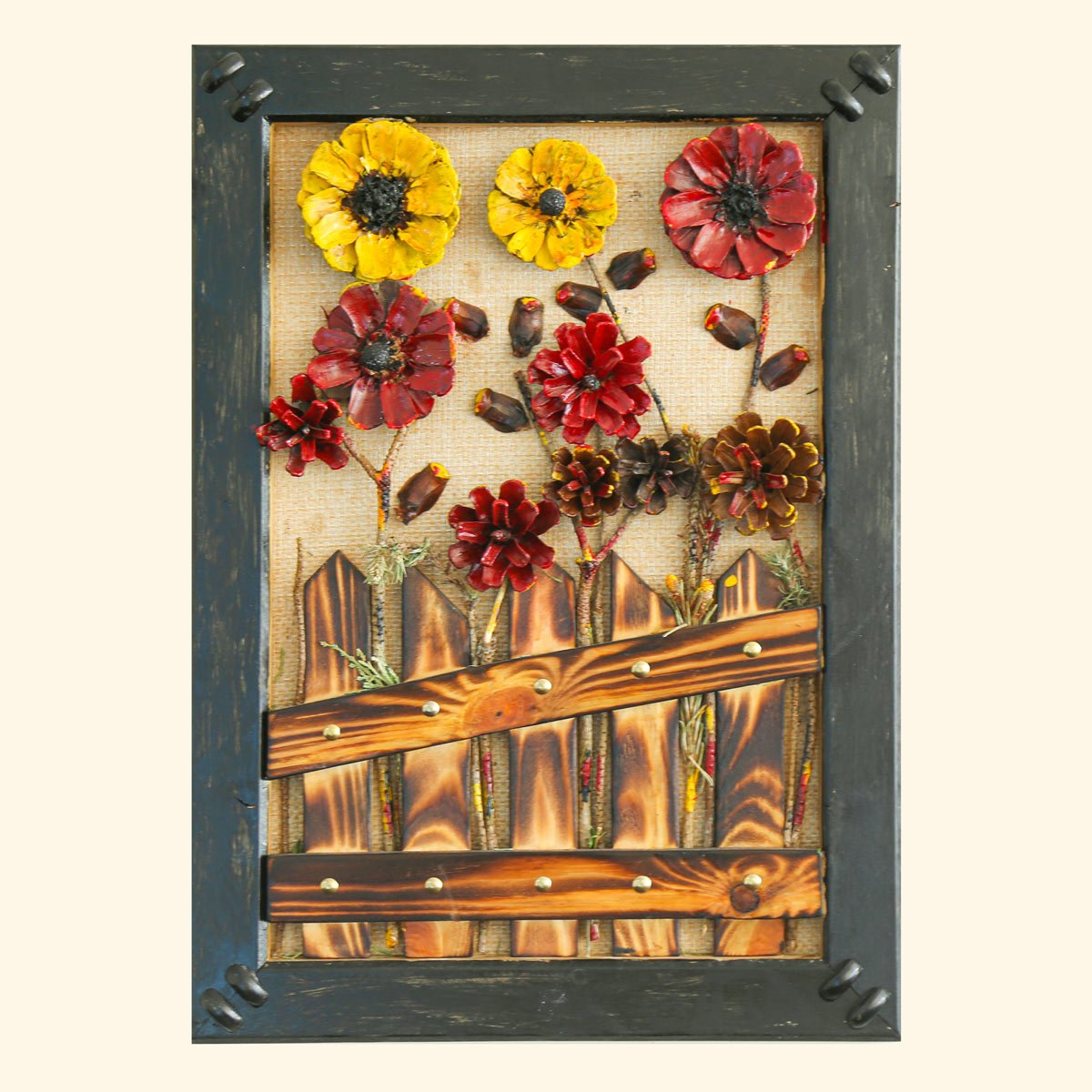 Floral Wood Tableau | Home Décor Wall Art 