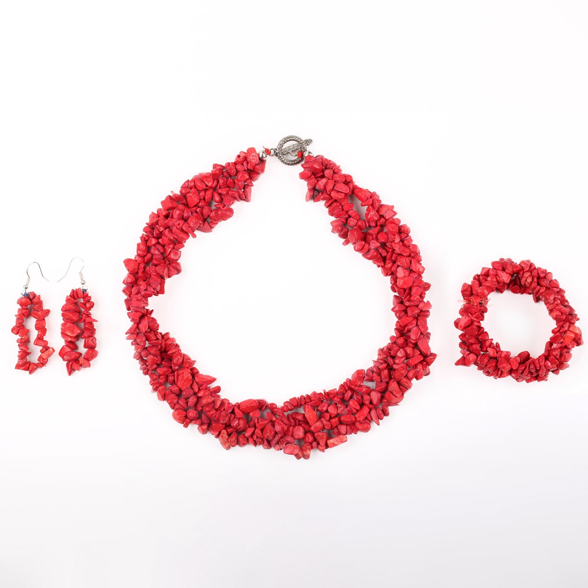 Marjan Jewelry Set | Braided Choker Set With Earrings and Bangle