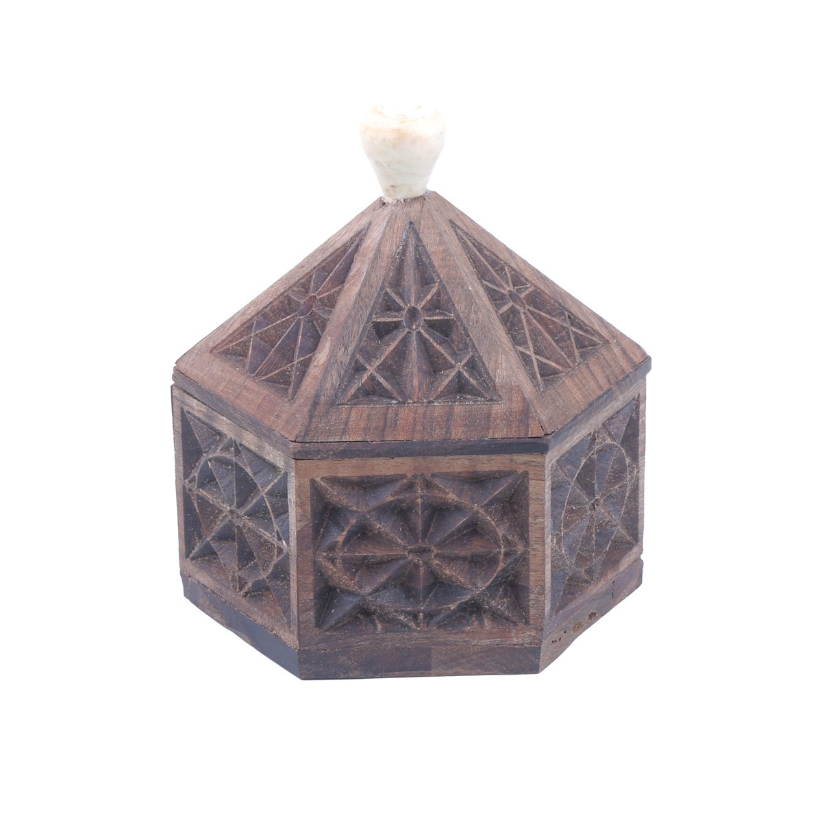 Walnut Wooden Chocolate Box | Hexagonal Candy Box