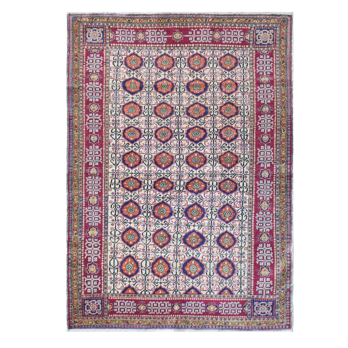Ardambel Design Handwoven Vintage Rug | 5' 7" X 3' 9"