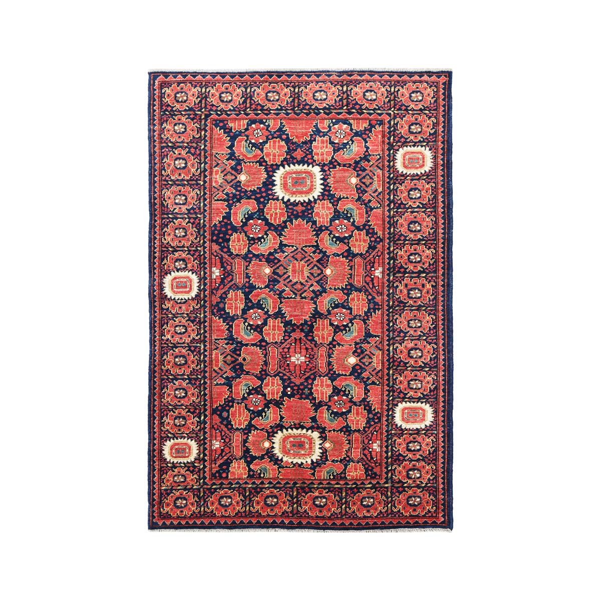 Stunning Antique Red Bashiri Chobrang Carpet 