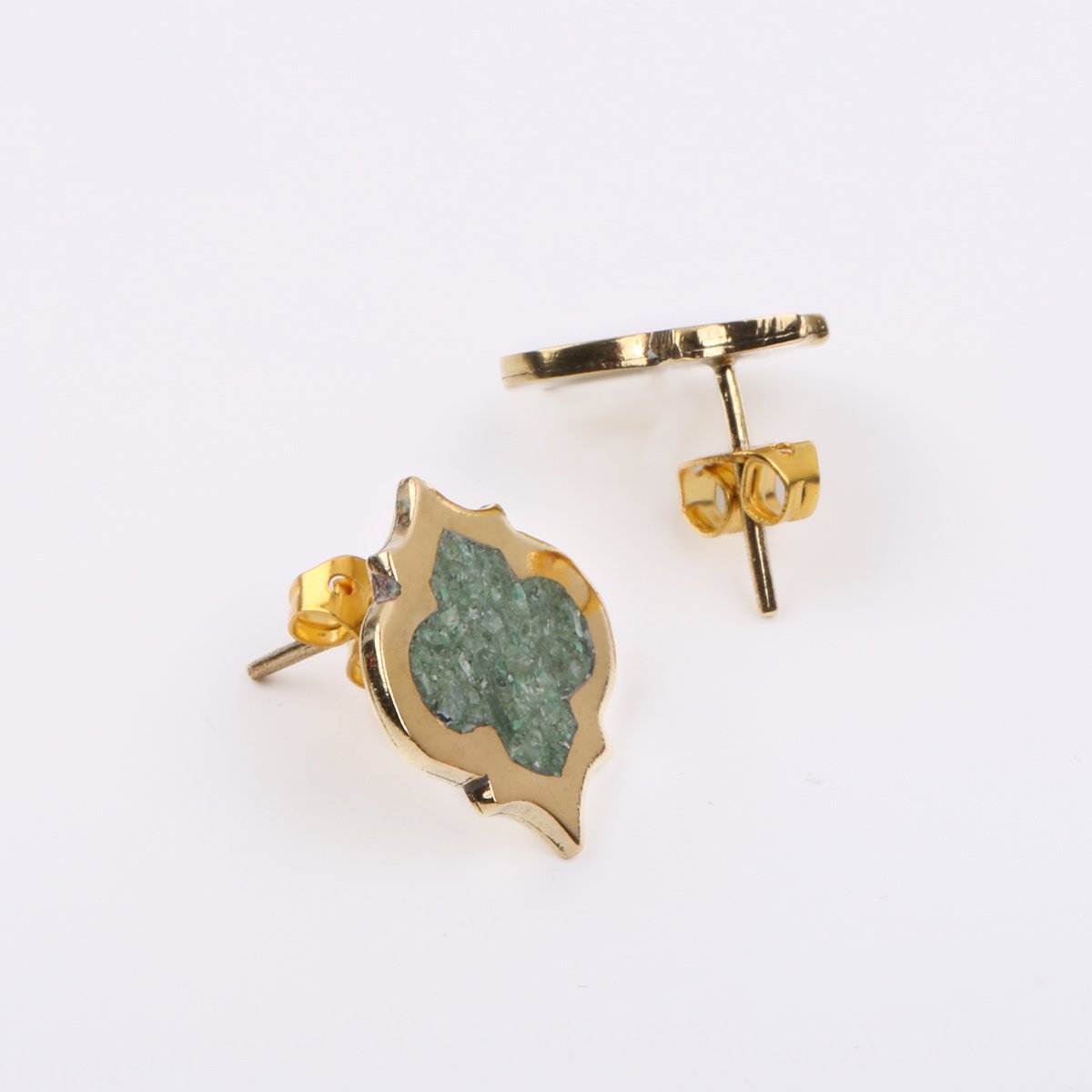 Bamyan Turquoise Studs | Gold Plated Studs