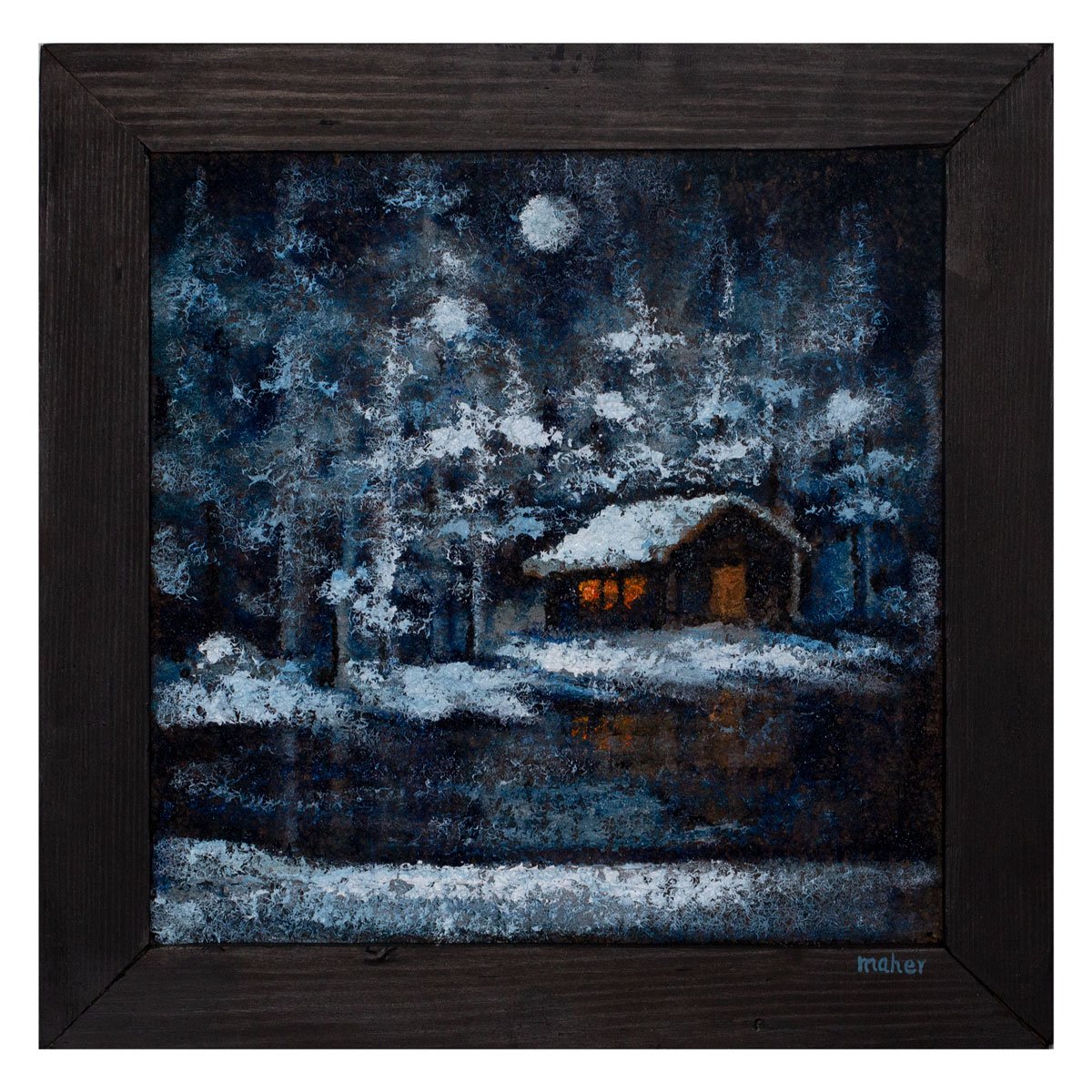 Oil Painting on Carpet| Forest House Landscape Painting 