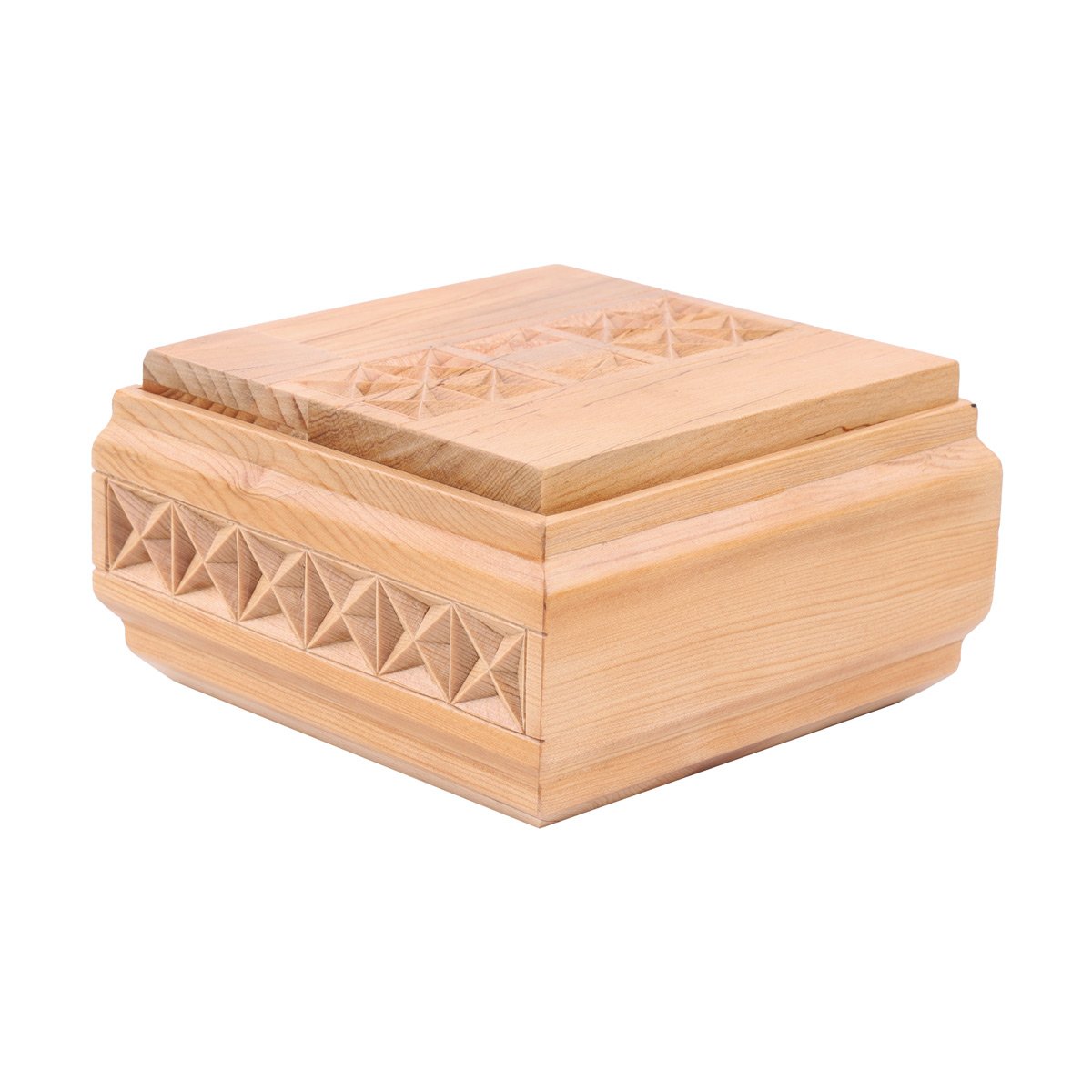 Kunar Wood Engraved Jewellery Box | Square Candy Holder Box
