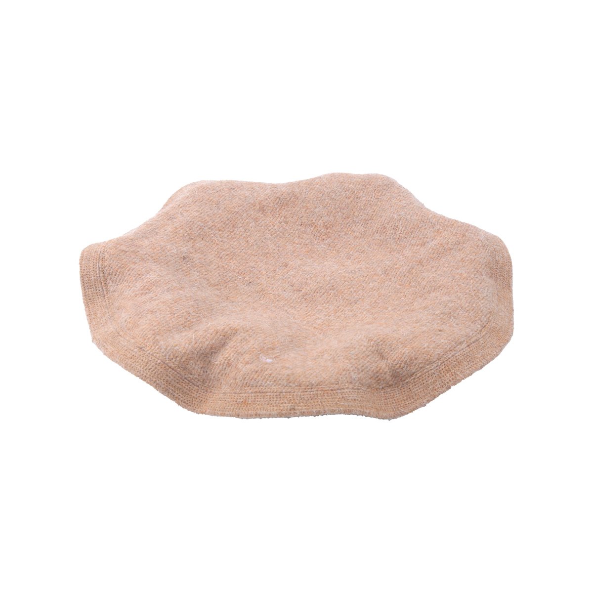 Cream Nuristani Pakol | Woolen Casual Wear Beret Style Hat 