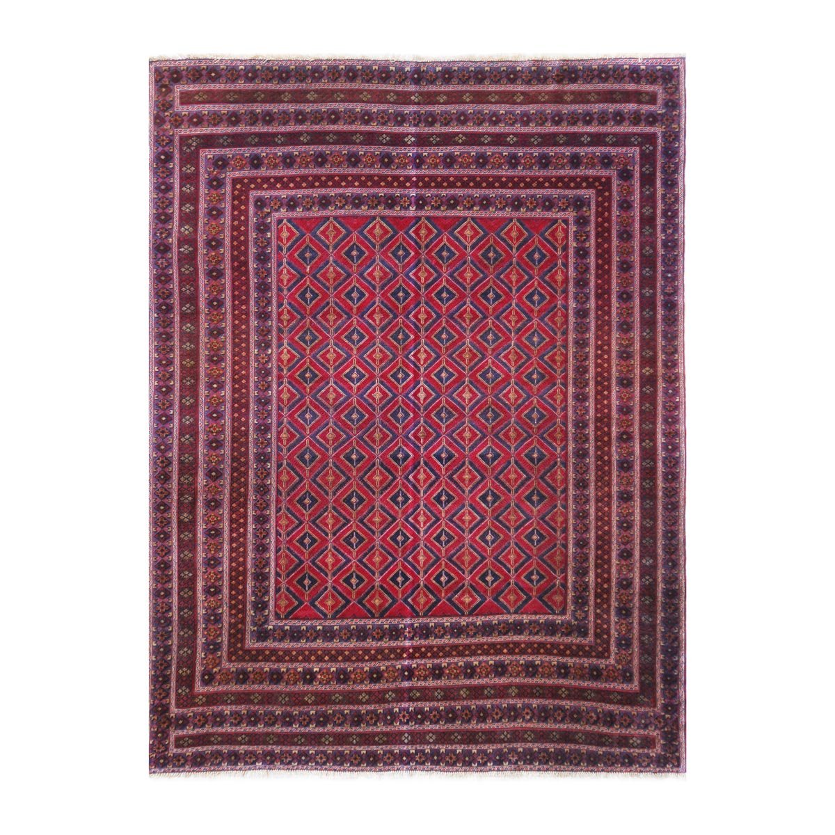 Afghan Best Handmade Herati Design Area Rug | 8' 9" X 6' 5"