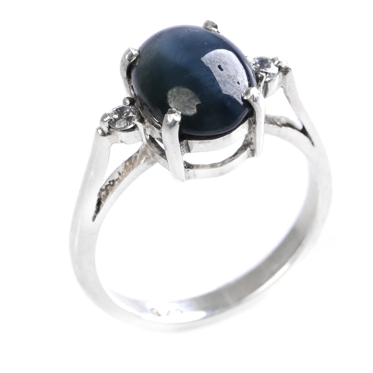 Black Sapphire Stone Ring | Start Solitaire Silver Ring 