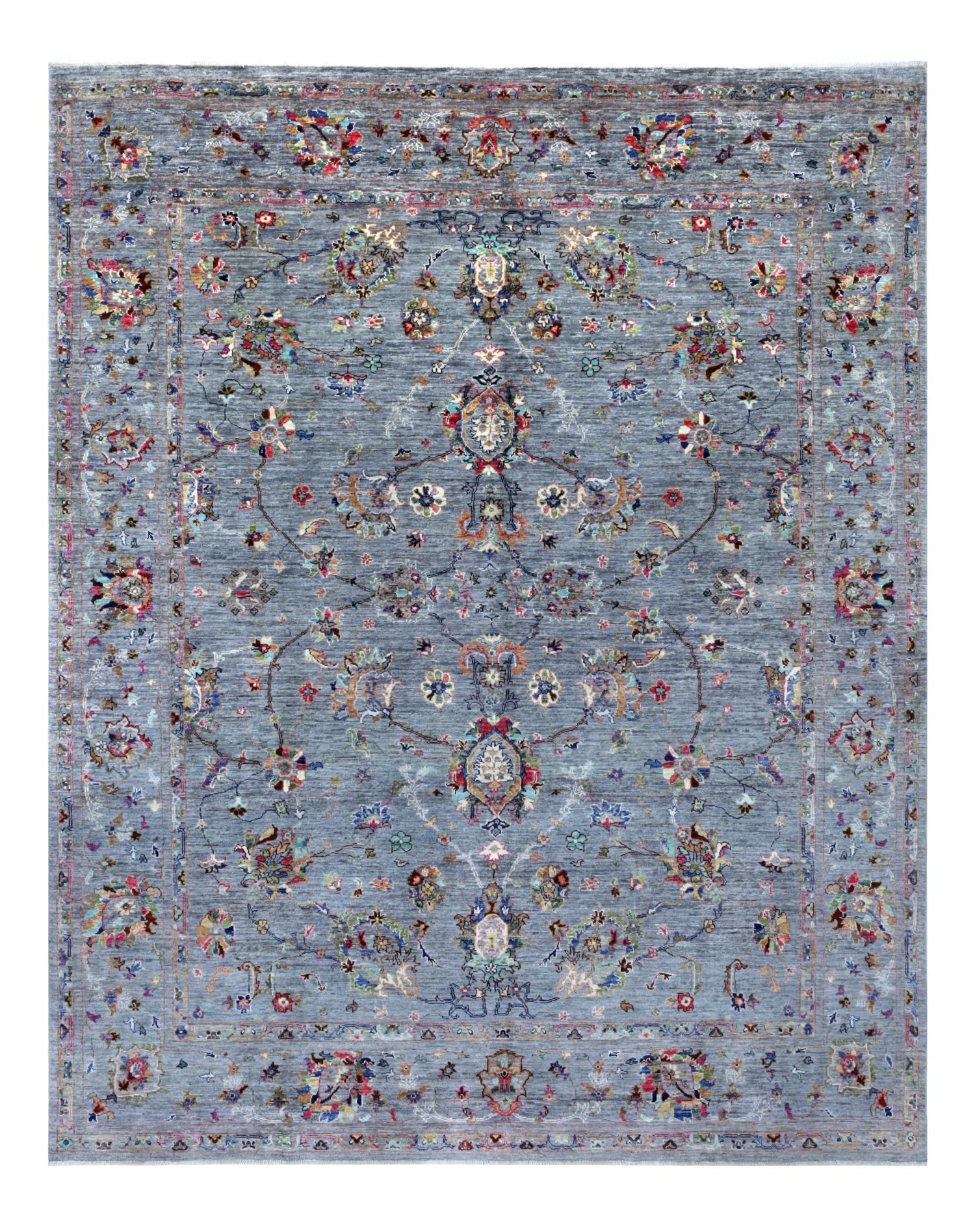 Handmade, Sultani Afghan Knot Carpet, Original Handwoven, Natural 10" X 8.23"(ft)