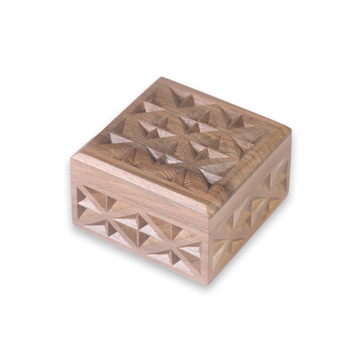 Nusristani Wooden Gift Box | Square Jewel Box