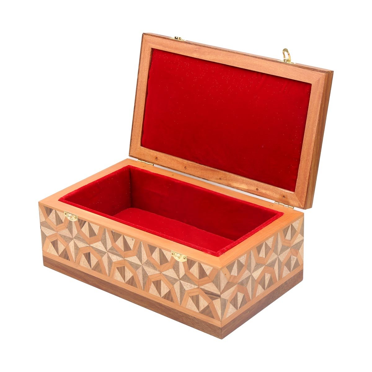 Archa Wood Moaraq Engraved Jewelry Box | Handmade Rectangle Jewel Box