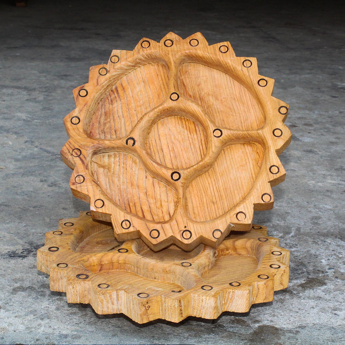 Round Fruit Box | Wooden Candy Plate