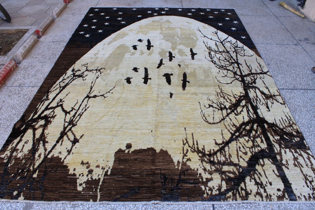 A Great View Of Moon And trees 