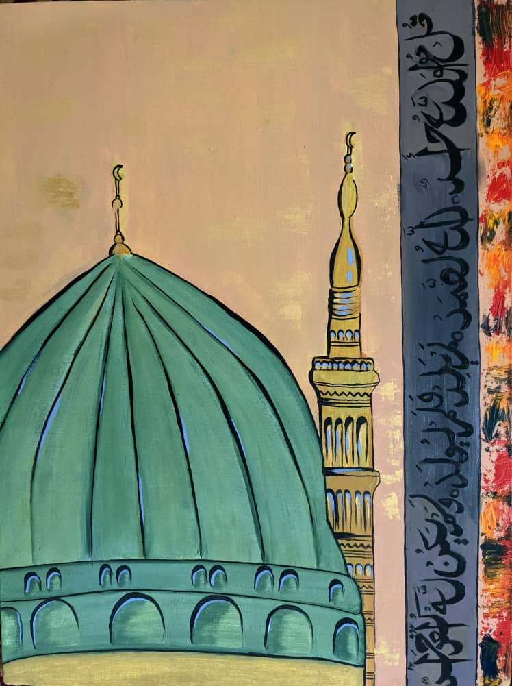 Al-Nabawi Mosque Painting | Oil Color Artwork