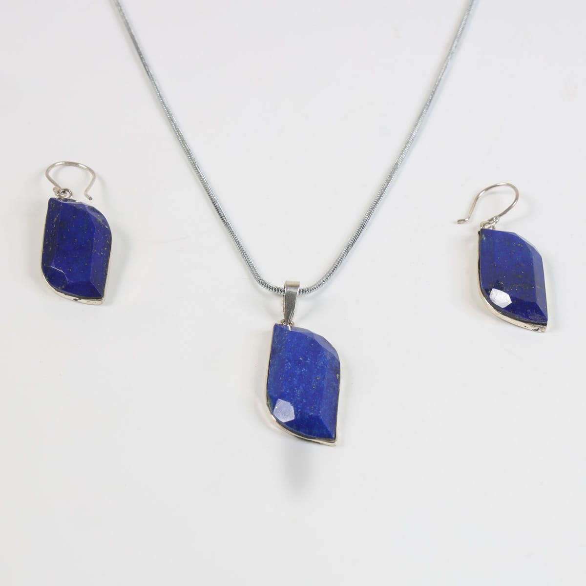 Lapis Set, necklace stone, ring, earrings lightweight 1