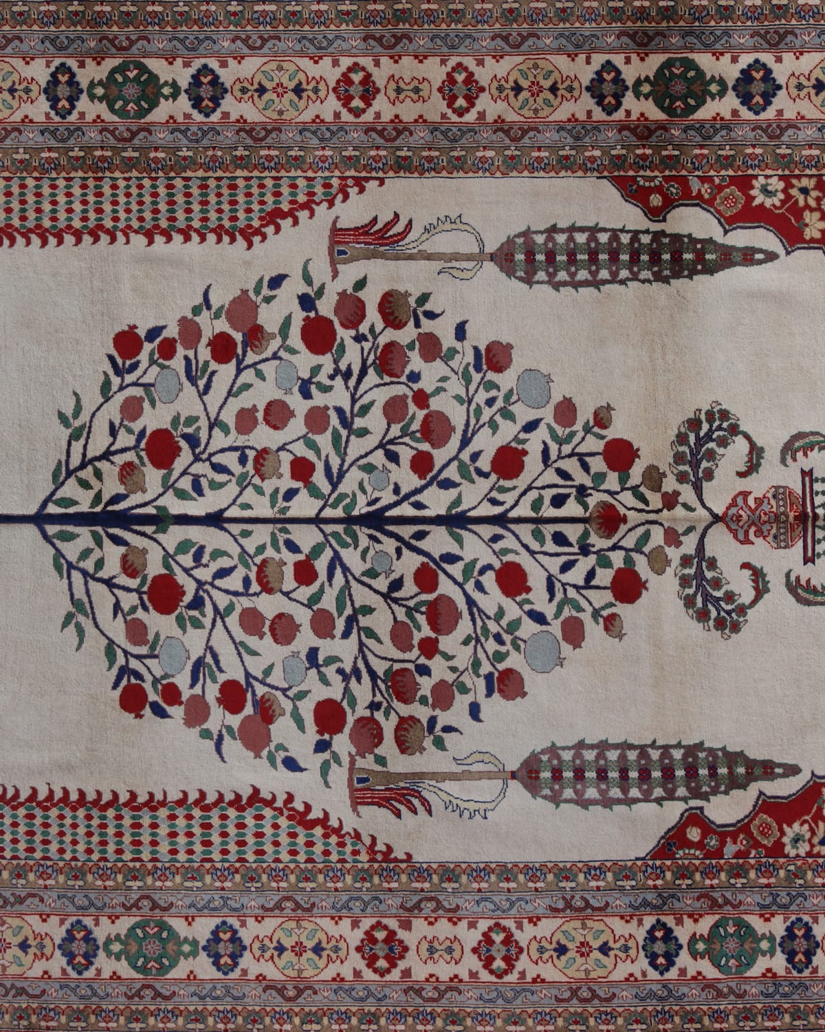Carpet Afghani Pomegranate Tree Carpet 9.8 × 7.5 feet. 3