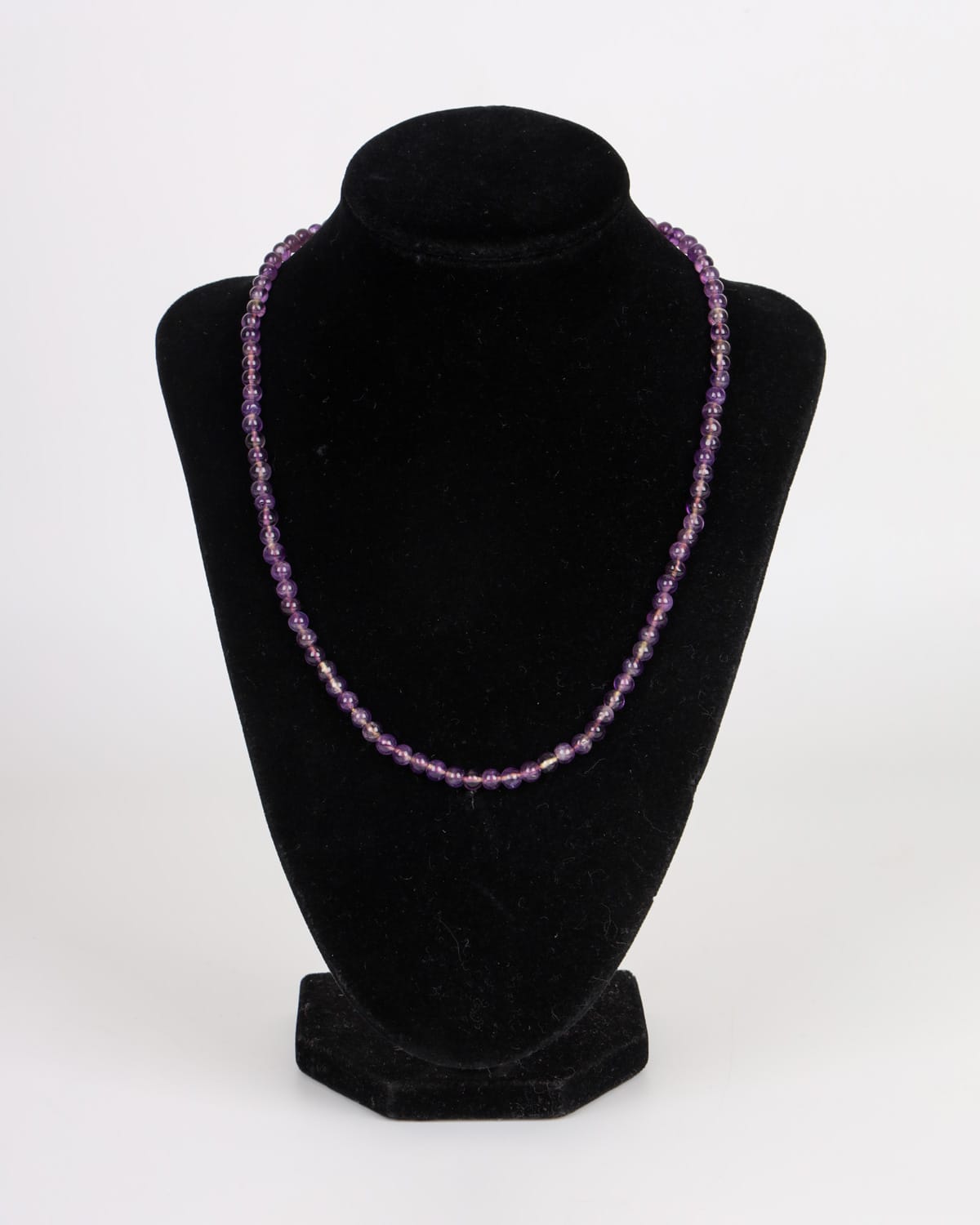 Amethyst Beaded Necklace handmade 4