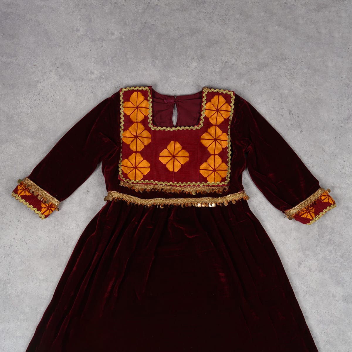 Handmade Velvet Twist Dress for Girl 4