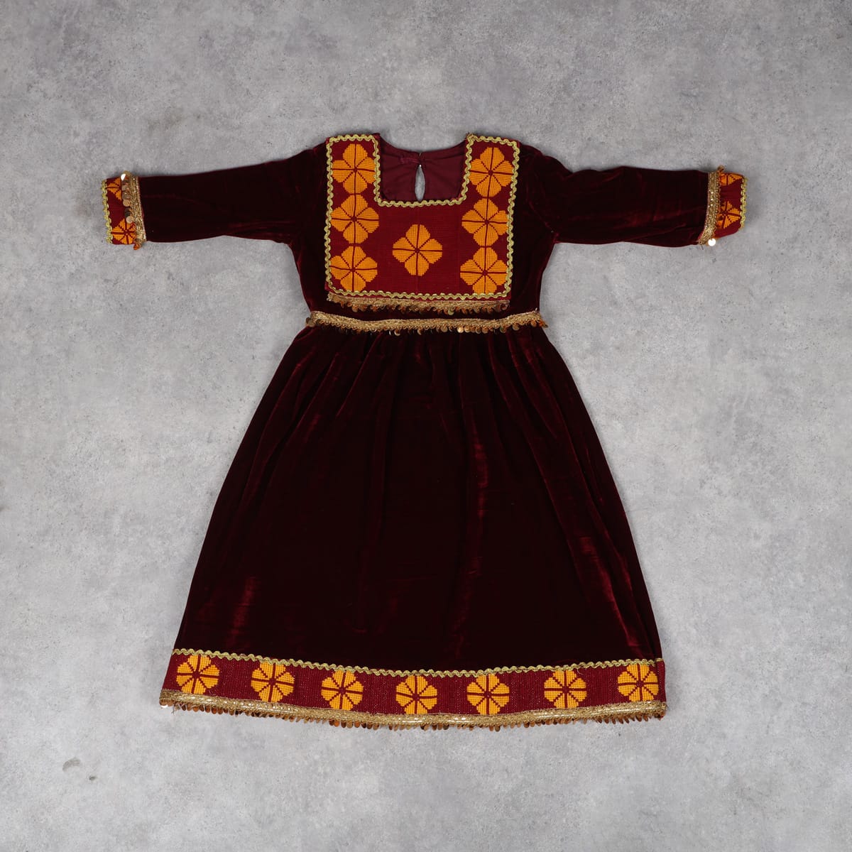 Handmade Velvet Twist Dress for Girl 2