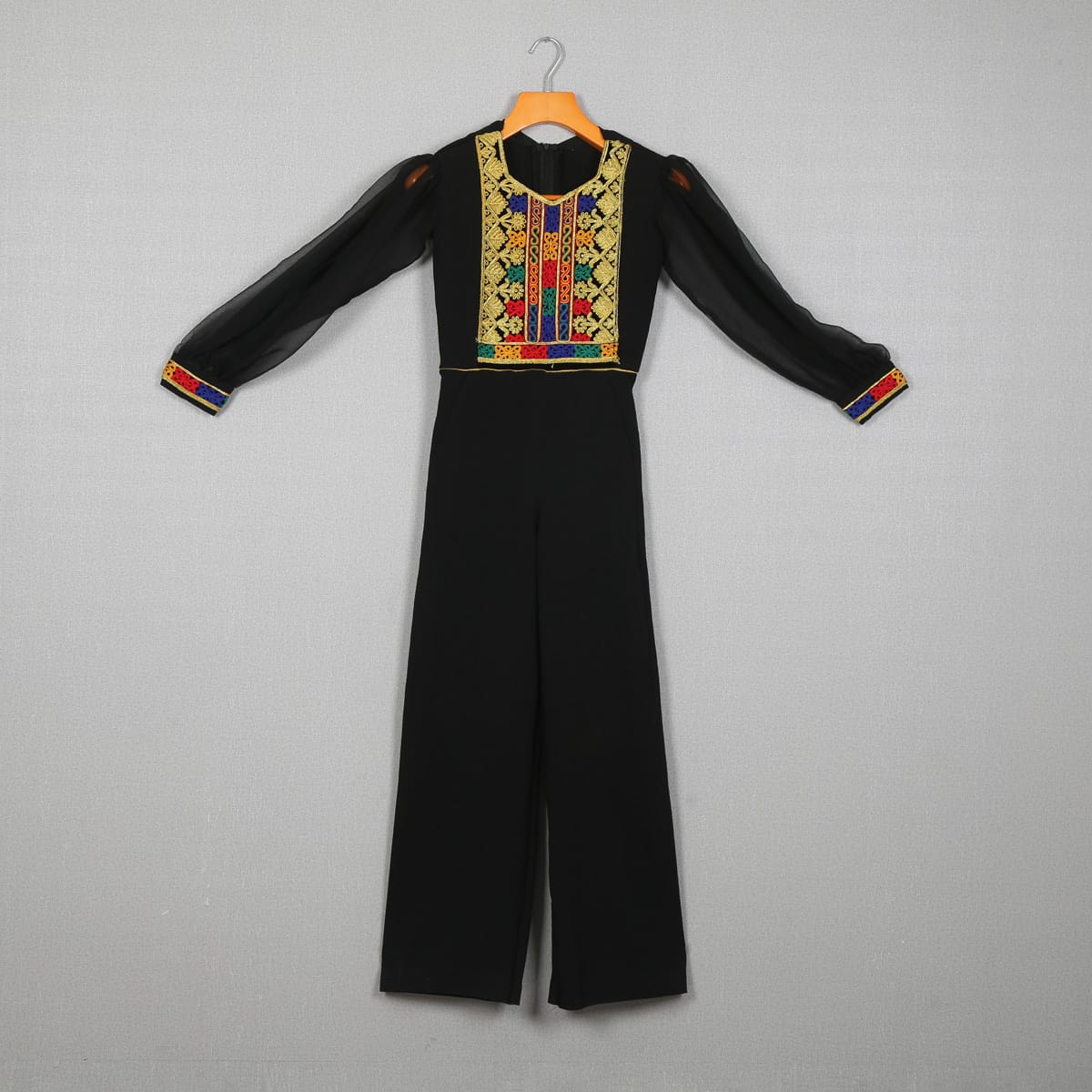 Black Embroidered Jumpsuit 1