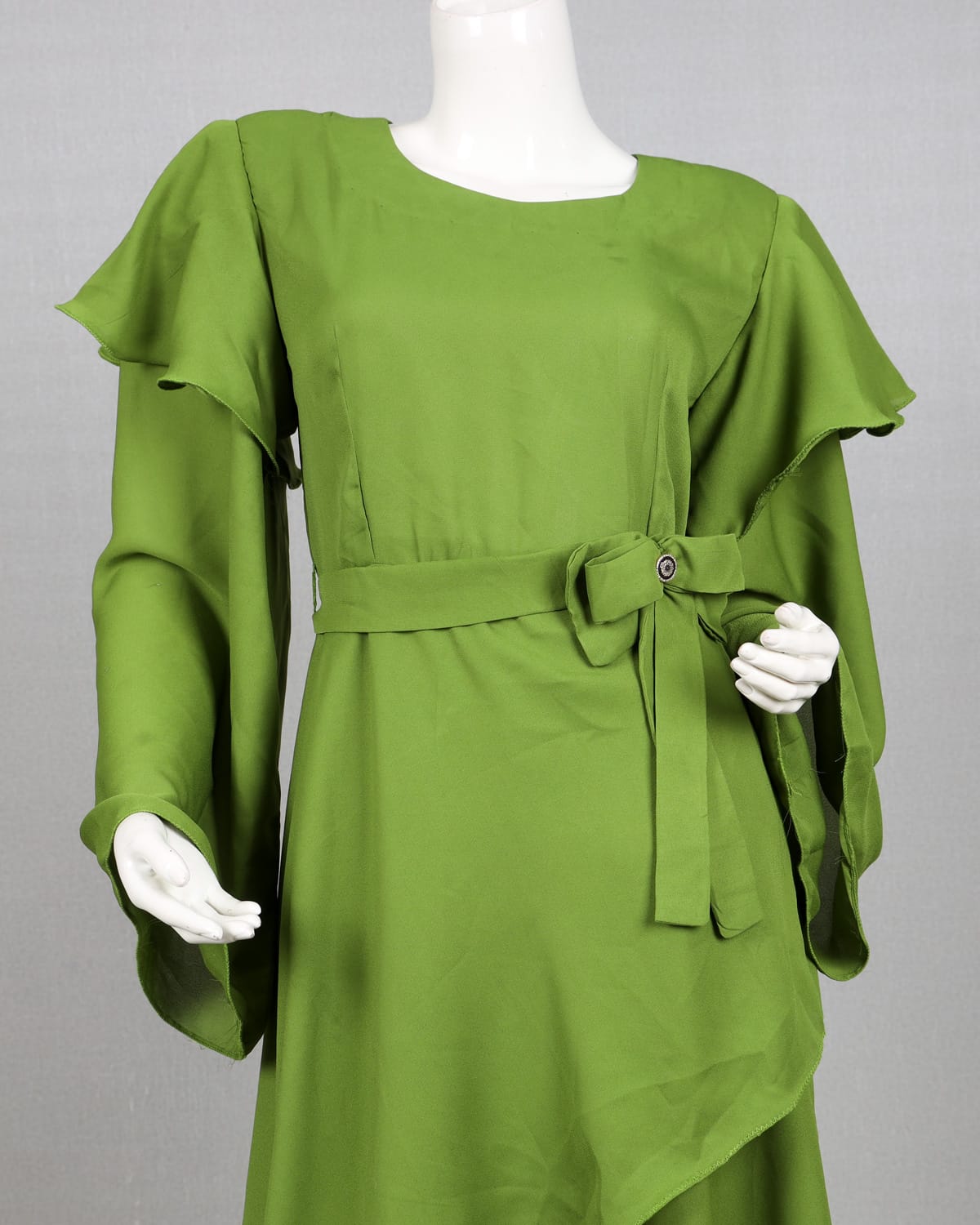Fresh Leaf GreenBelted Dress 1