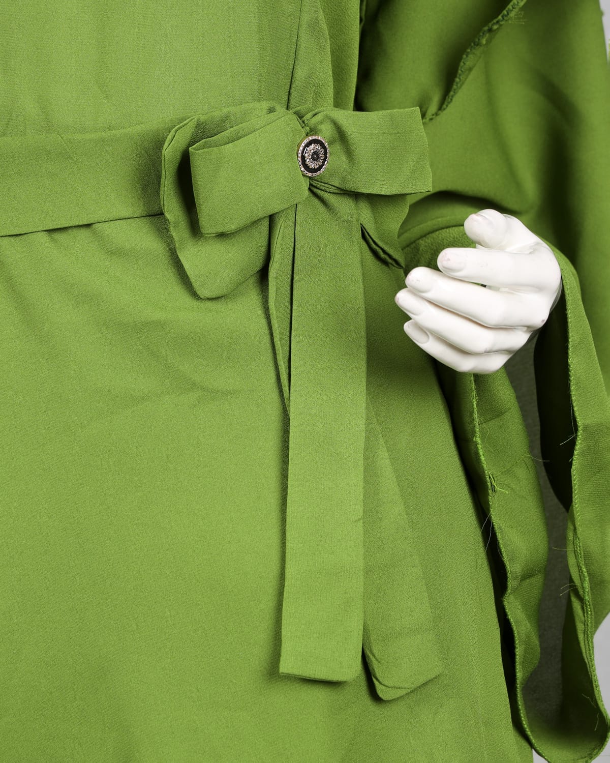 Fresh Leaf GreenBelted Dress 2