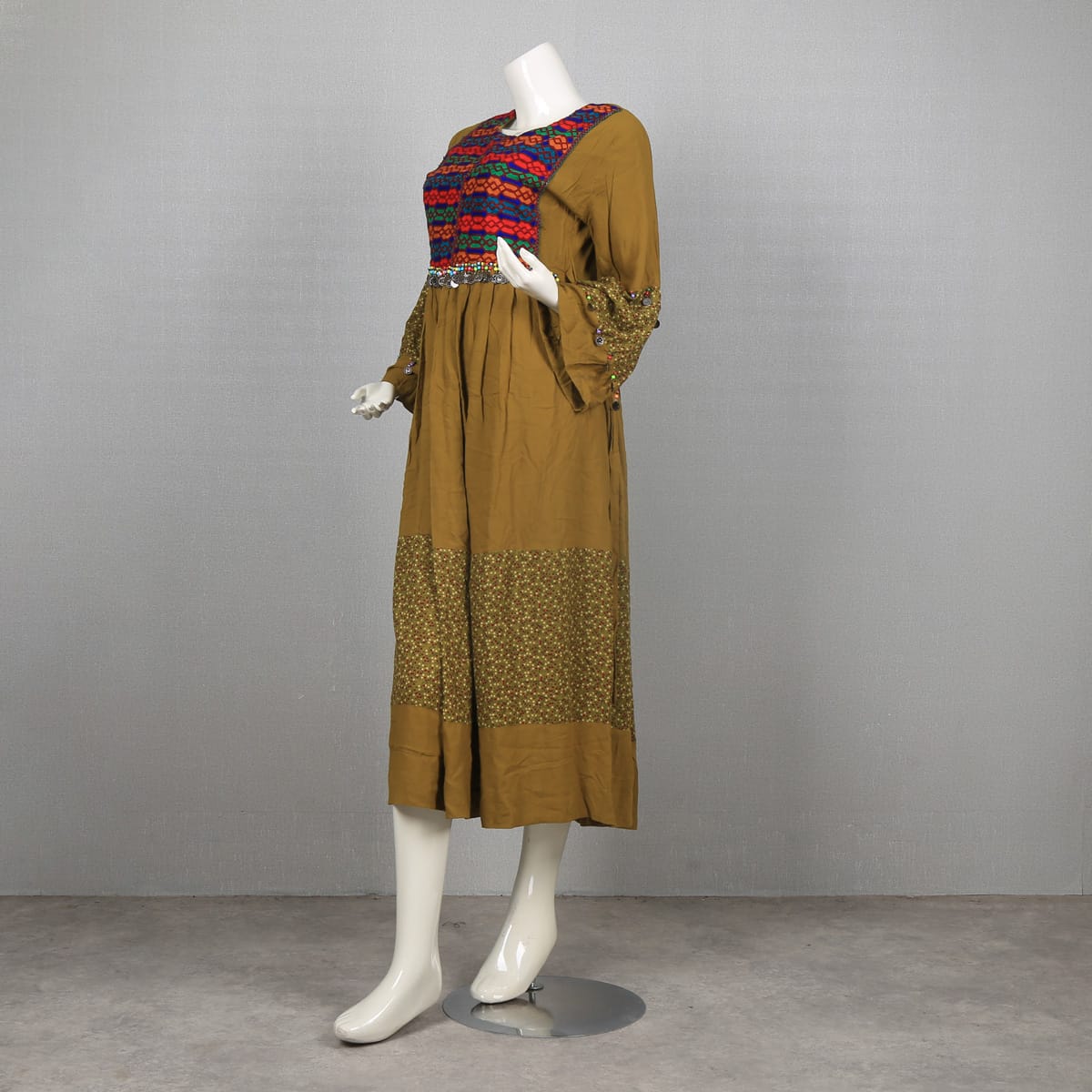 Traditional Afghan Dress with Colorful Embroidery 2