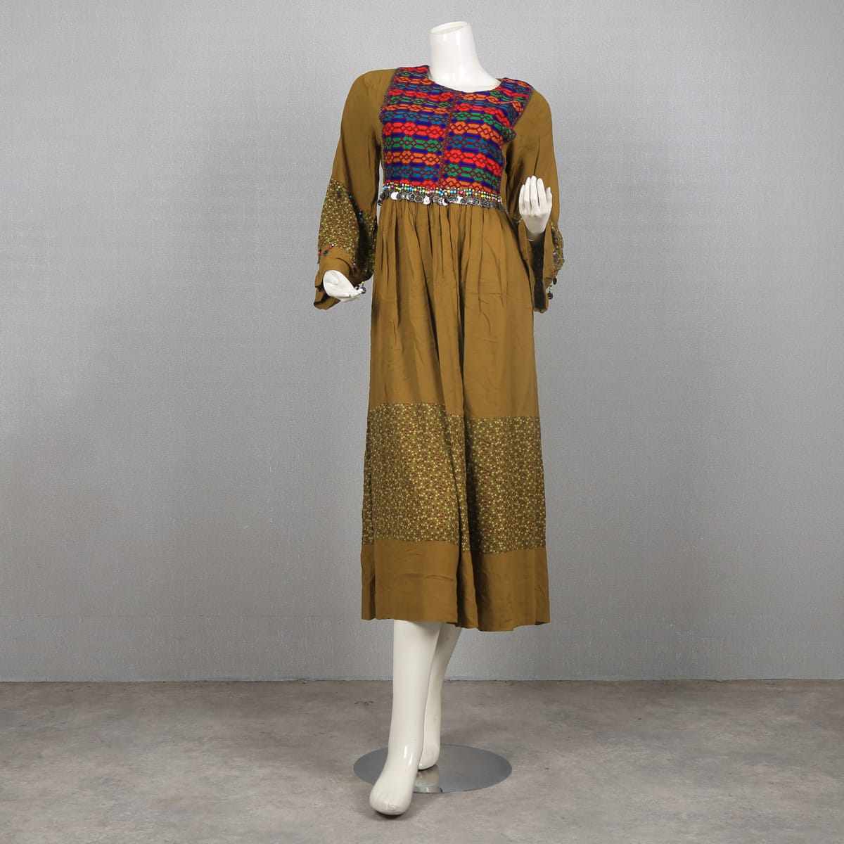 Traditional Afghan Dress with Colorful Embroidery 3