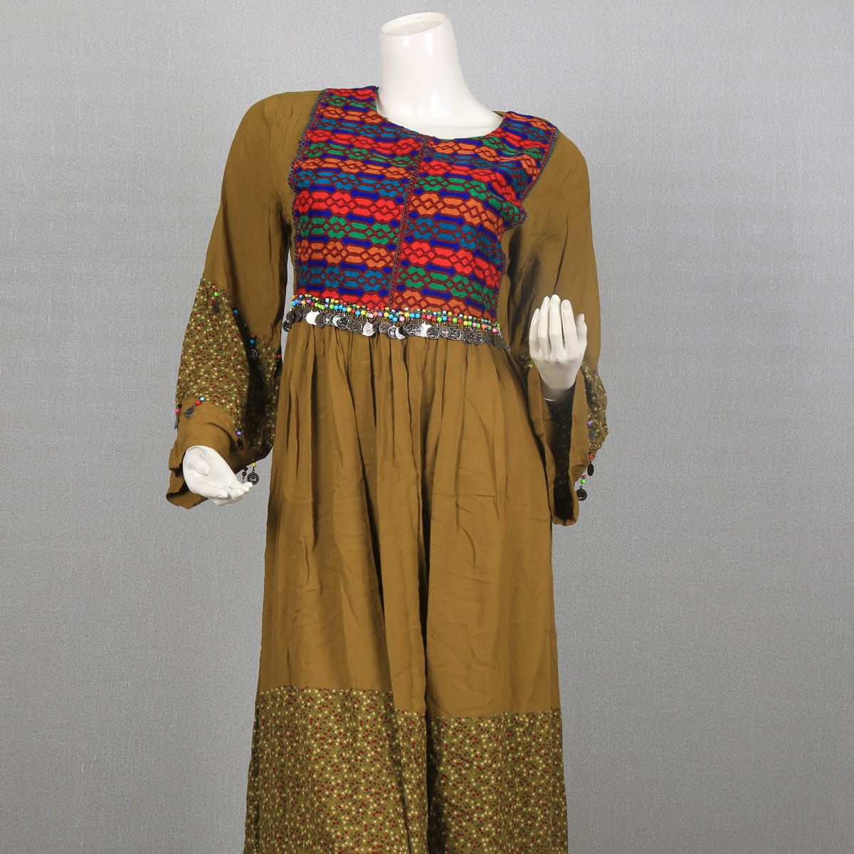 Traditional Afghan Dress with Colorful Embroidery 4
