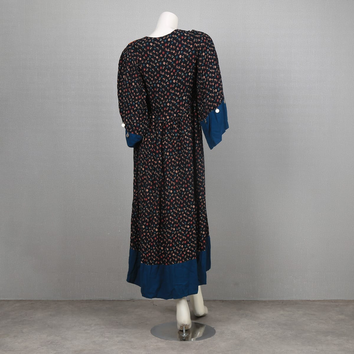 Traditional Afghan Dress with Colorful Embroidery and Floral Print 4