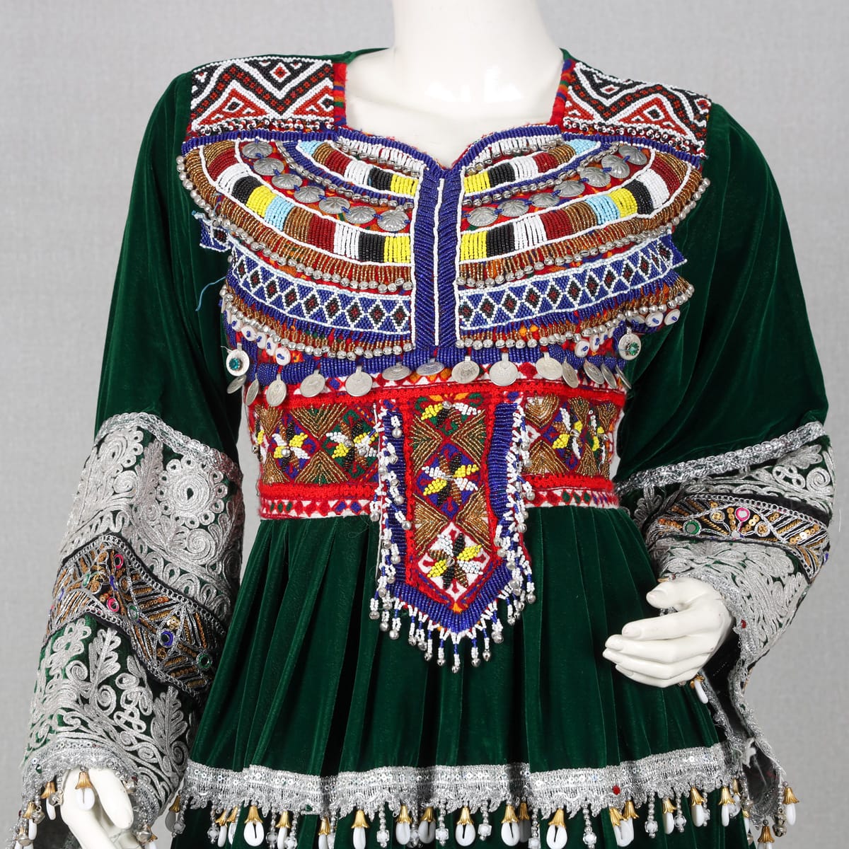 Gandi Afghani Embroidered Velvet Dress 3
