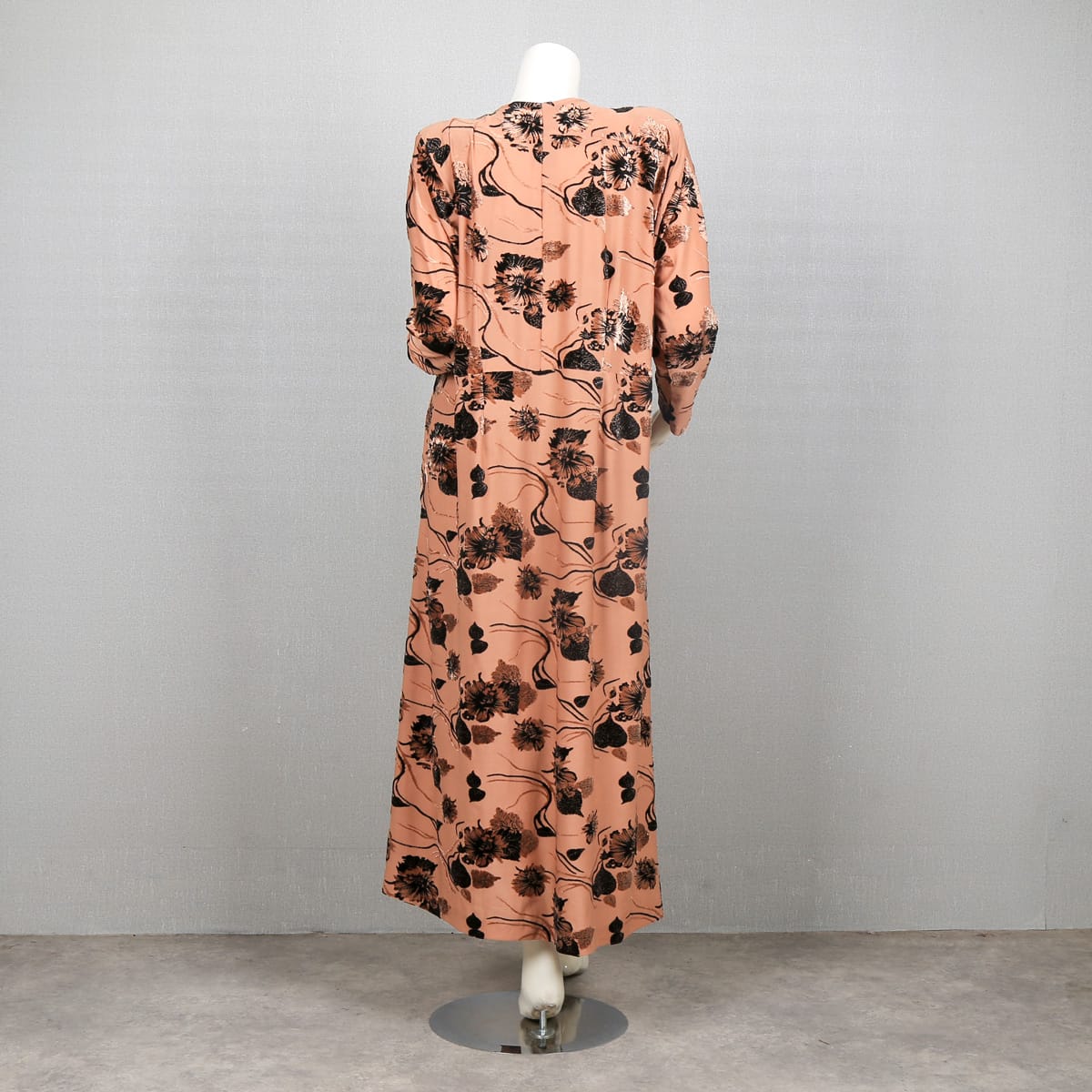 Floral Print V-Neck Long Sleeve Dress 1