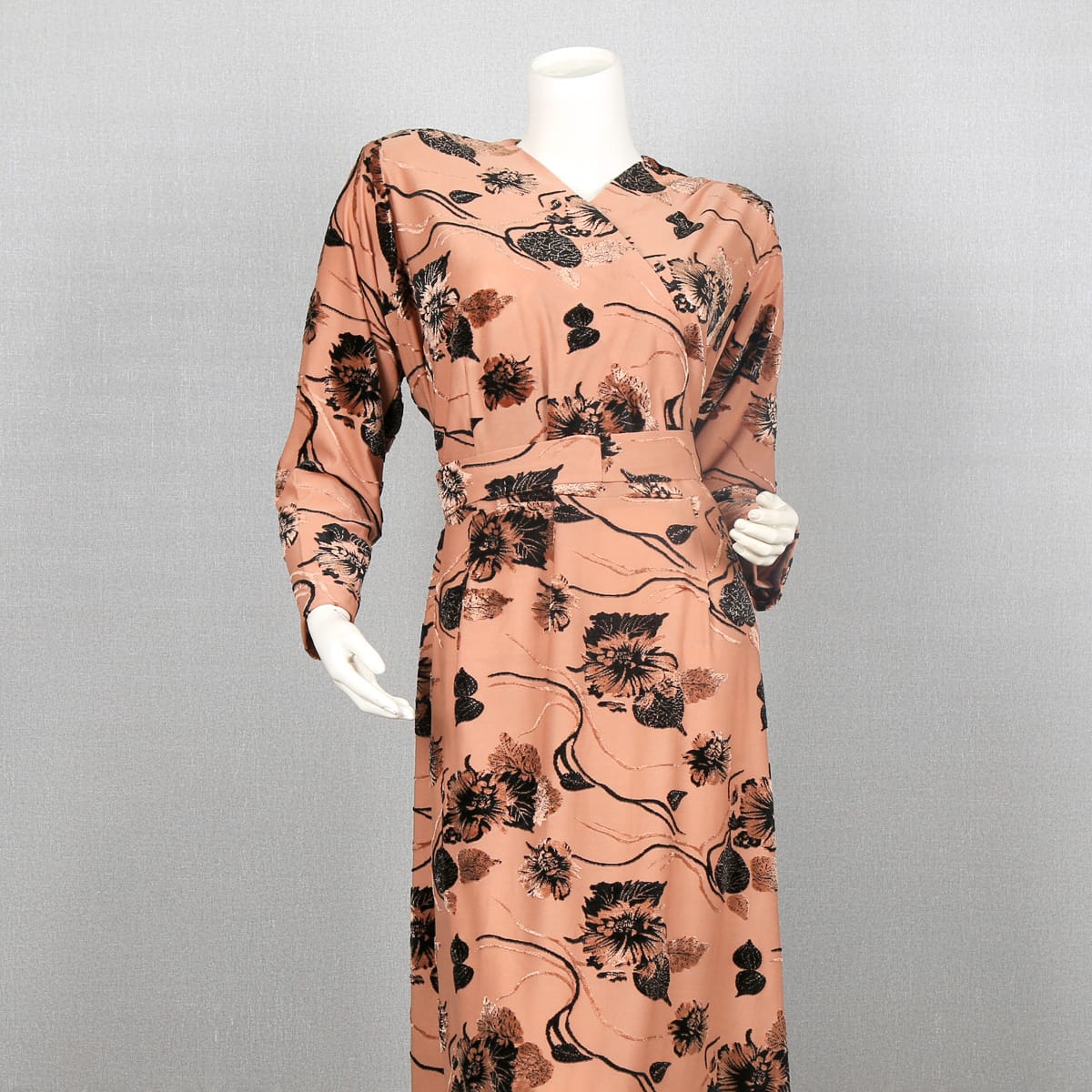 Floral Print V-Neck Long Sleeve Dress 3