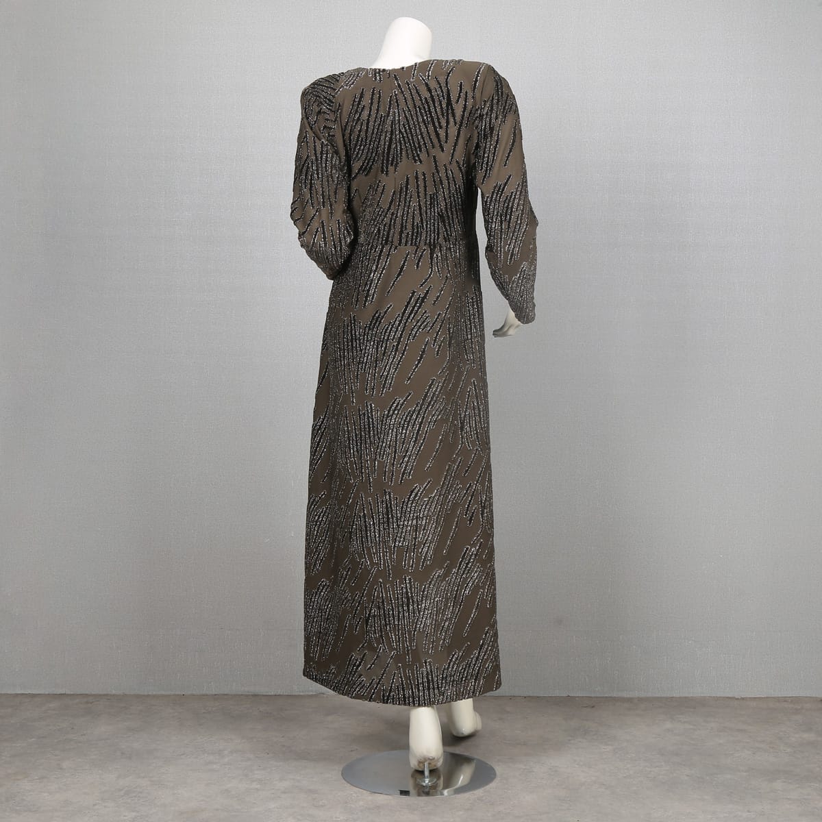 Beaded Sequin Long Sleeve Evening Dress 4
