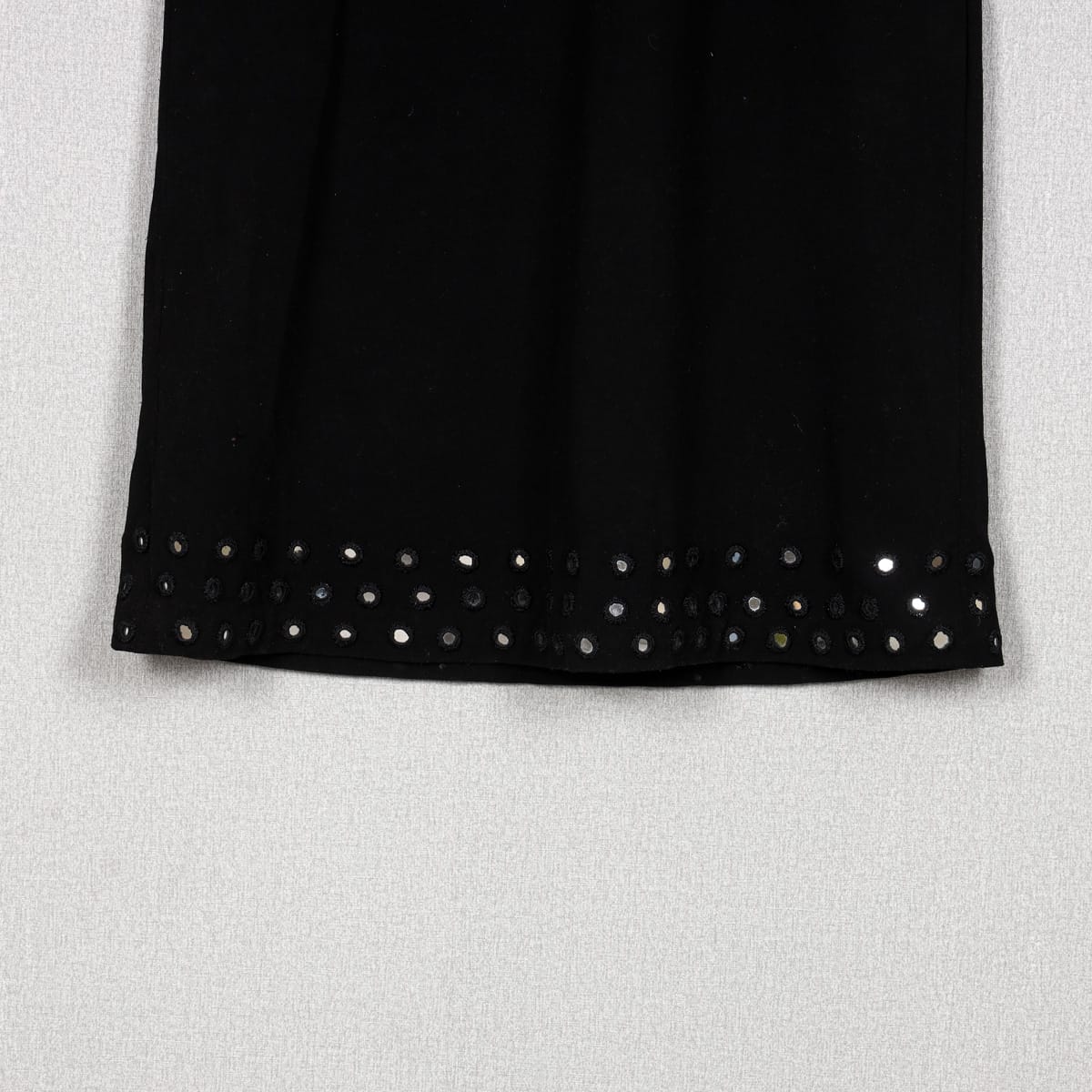 Black Fitted Dress with Silver Mirror Embellishments 3