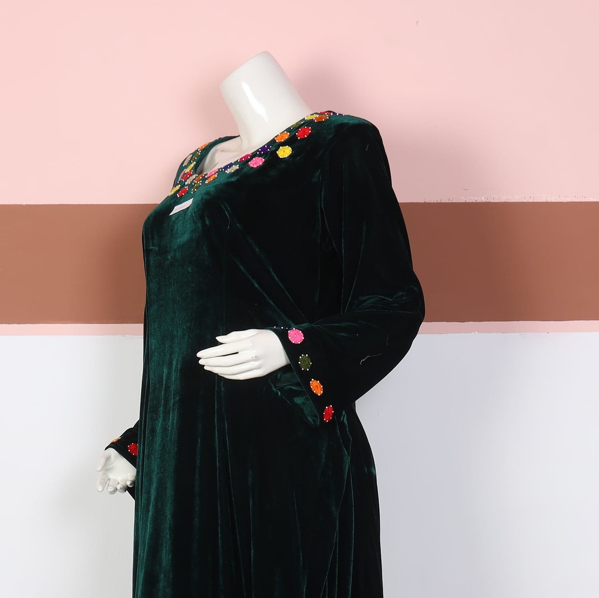 Emerald Green Velvet Embroidered 4