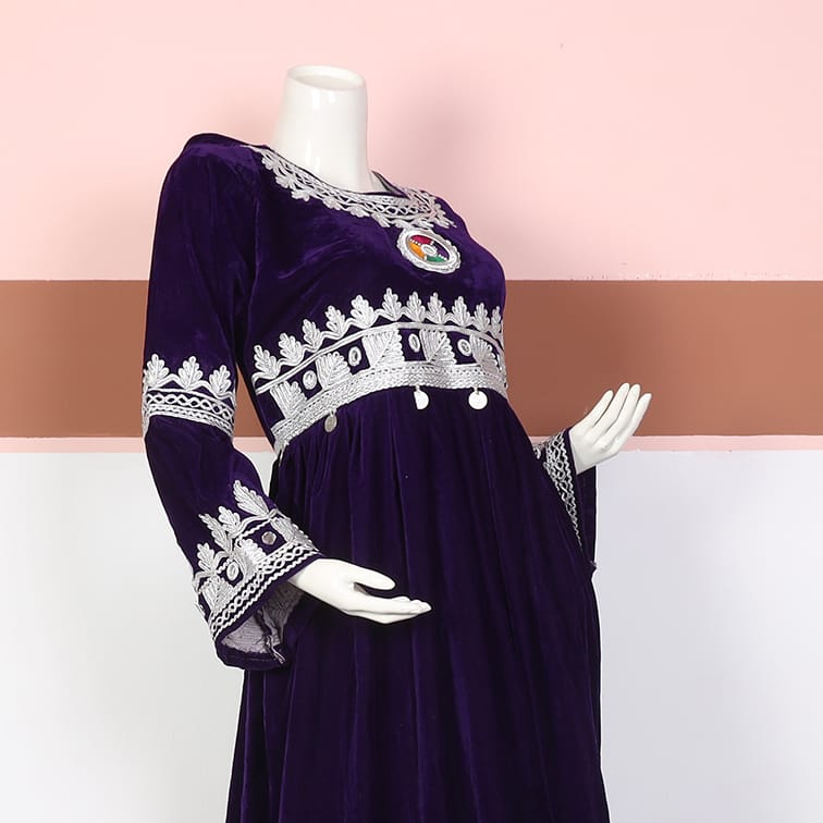 Royal Purple Embroidered Velvet 4