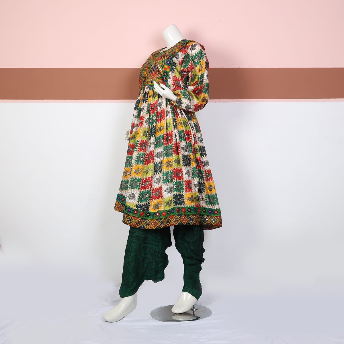 Multicolor Printed Traditional Ethnic Frock Suit 2